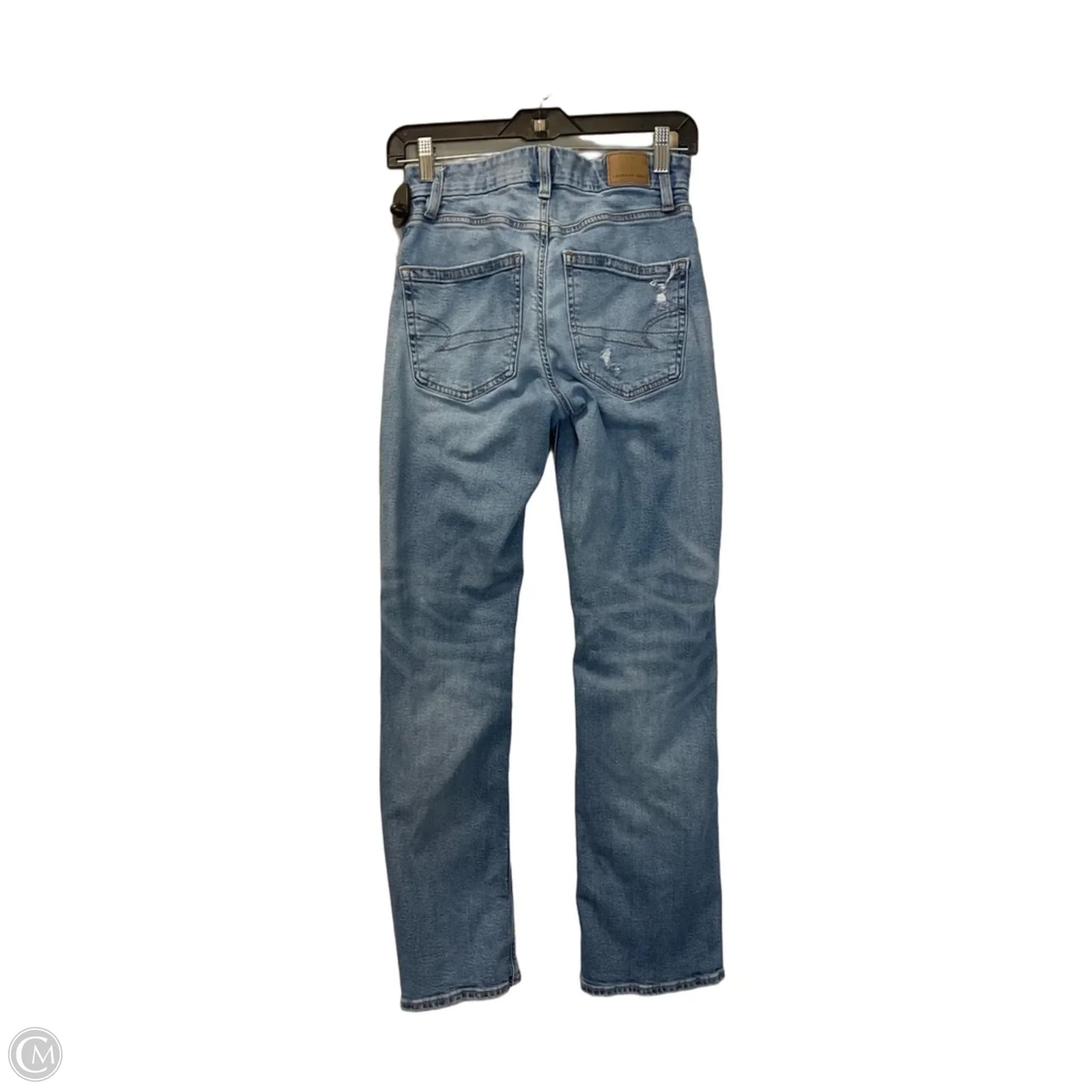 Jeans Straight By American Eagle In Blue Denim, Size: 2