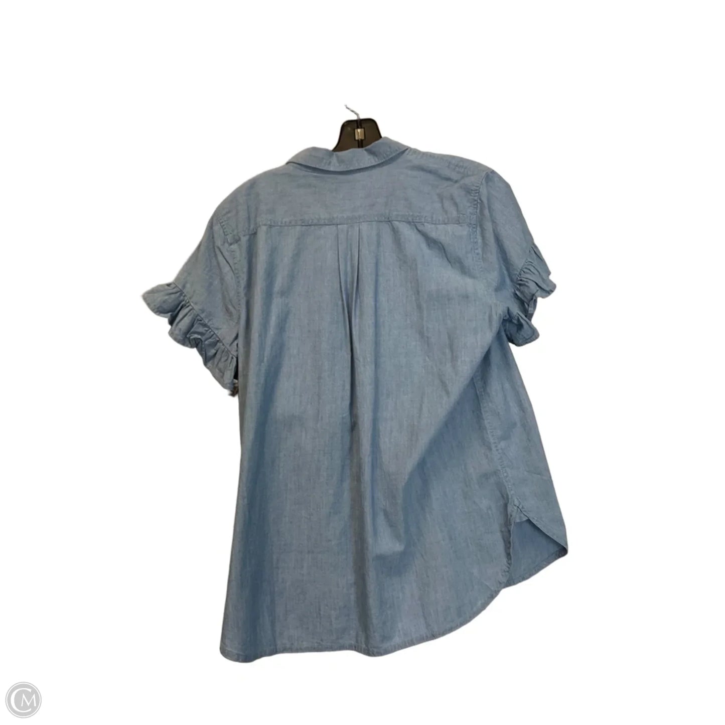 Top Short Sleeve By J. Crew In Blue Denim, Size: 10