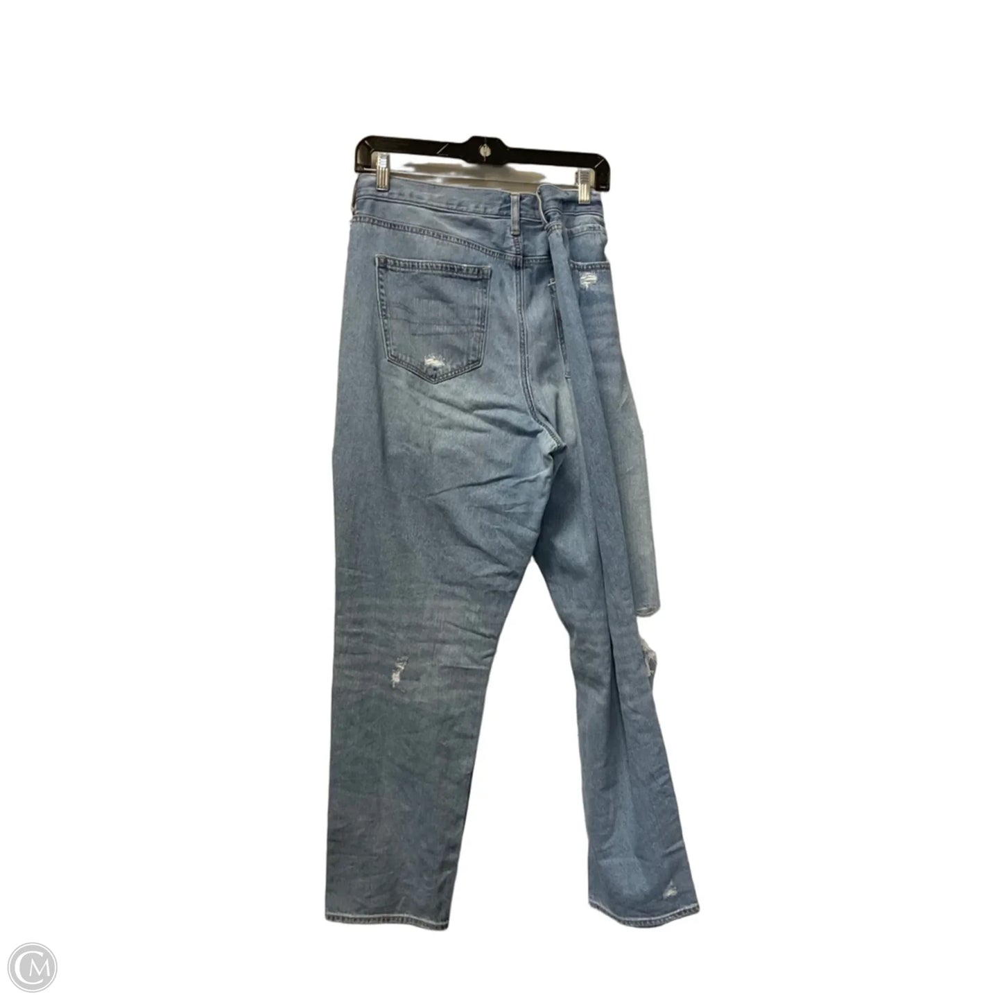 Jeans Straight By American Eagle In Blue Denim, Size: 16