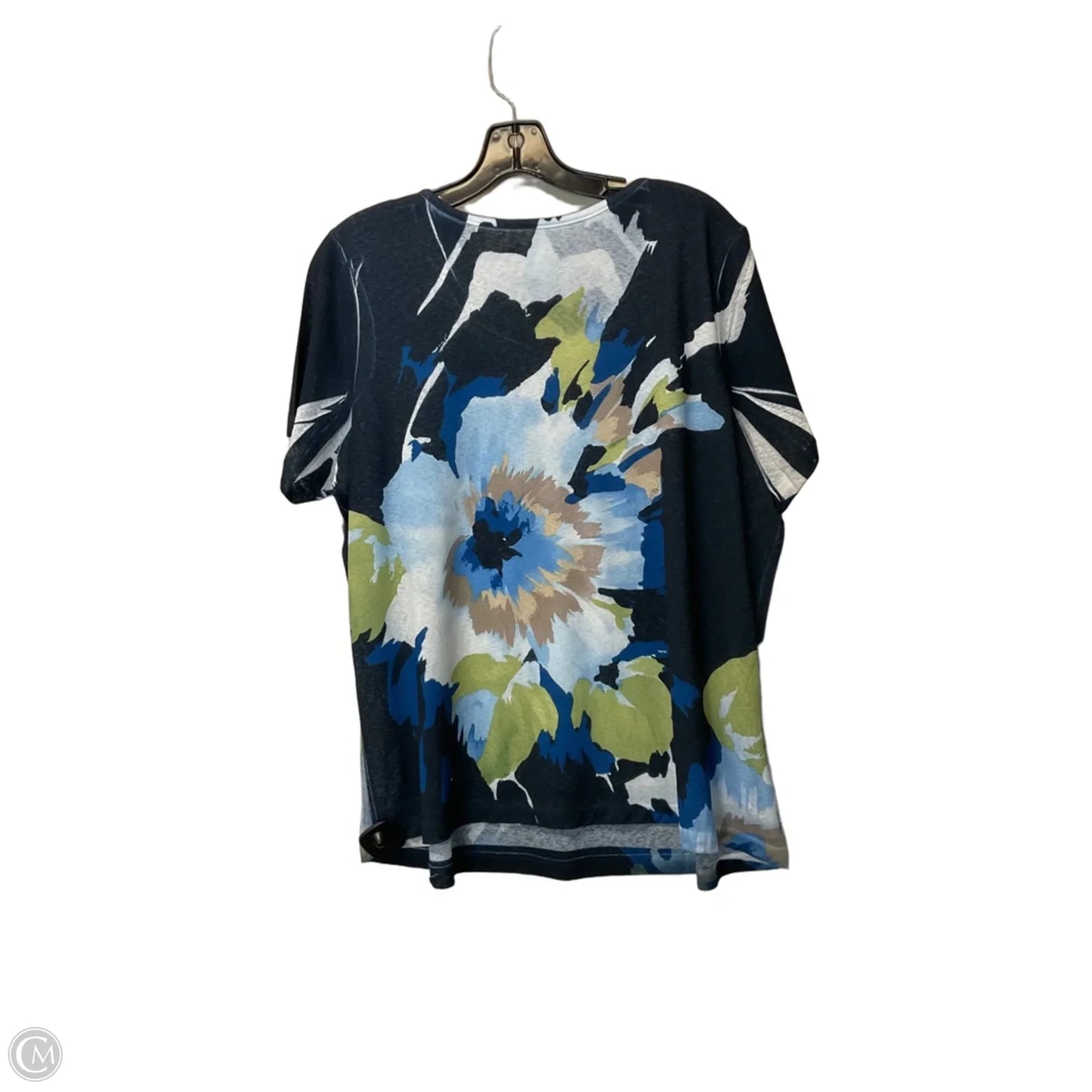 Top Short Sleeve By Coldwater Creek In Blue, Size: 1x