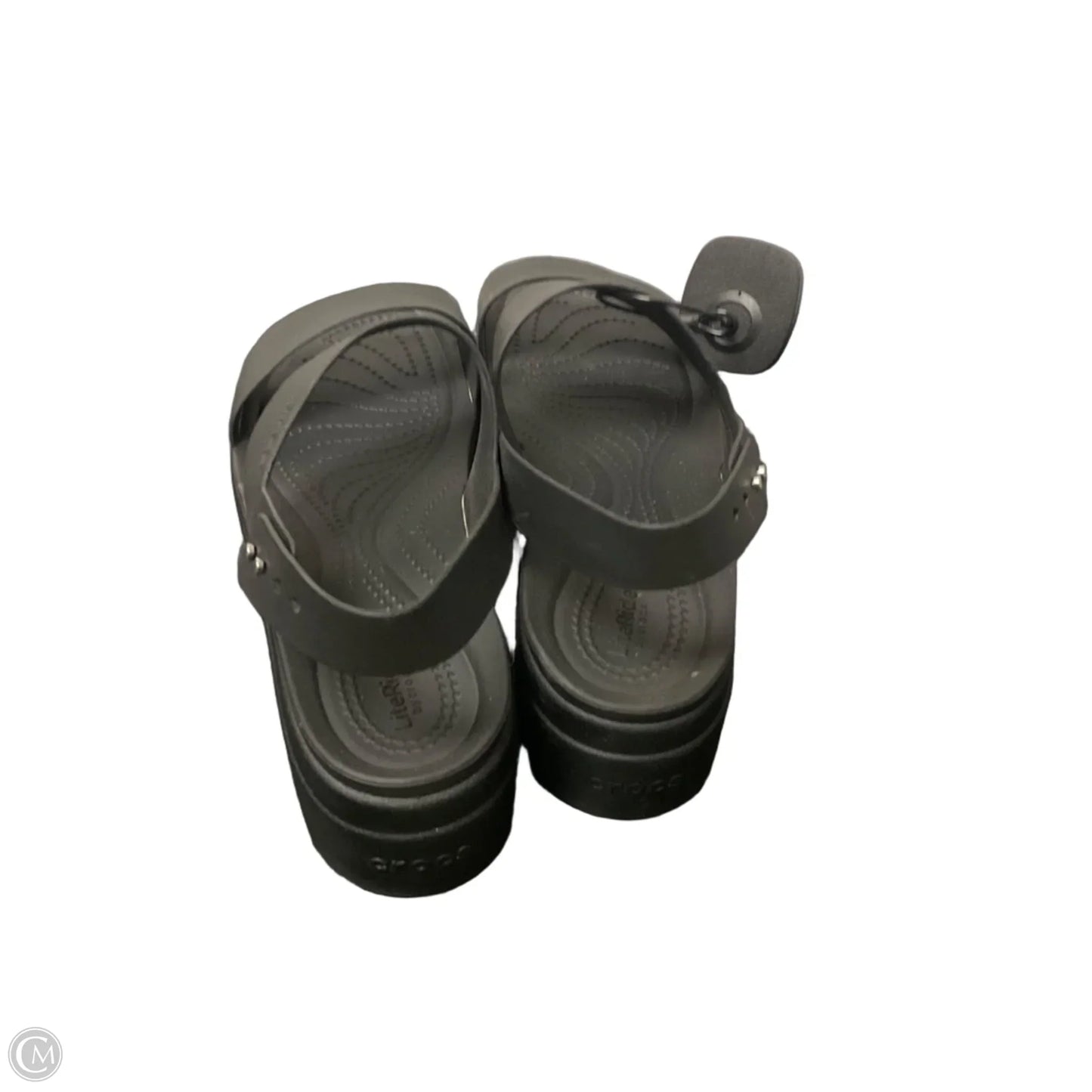 Shoes Heels Platform By Crocs In Black, Size: 10