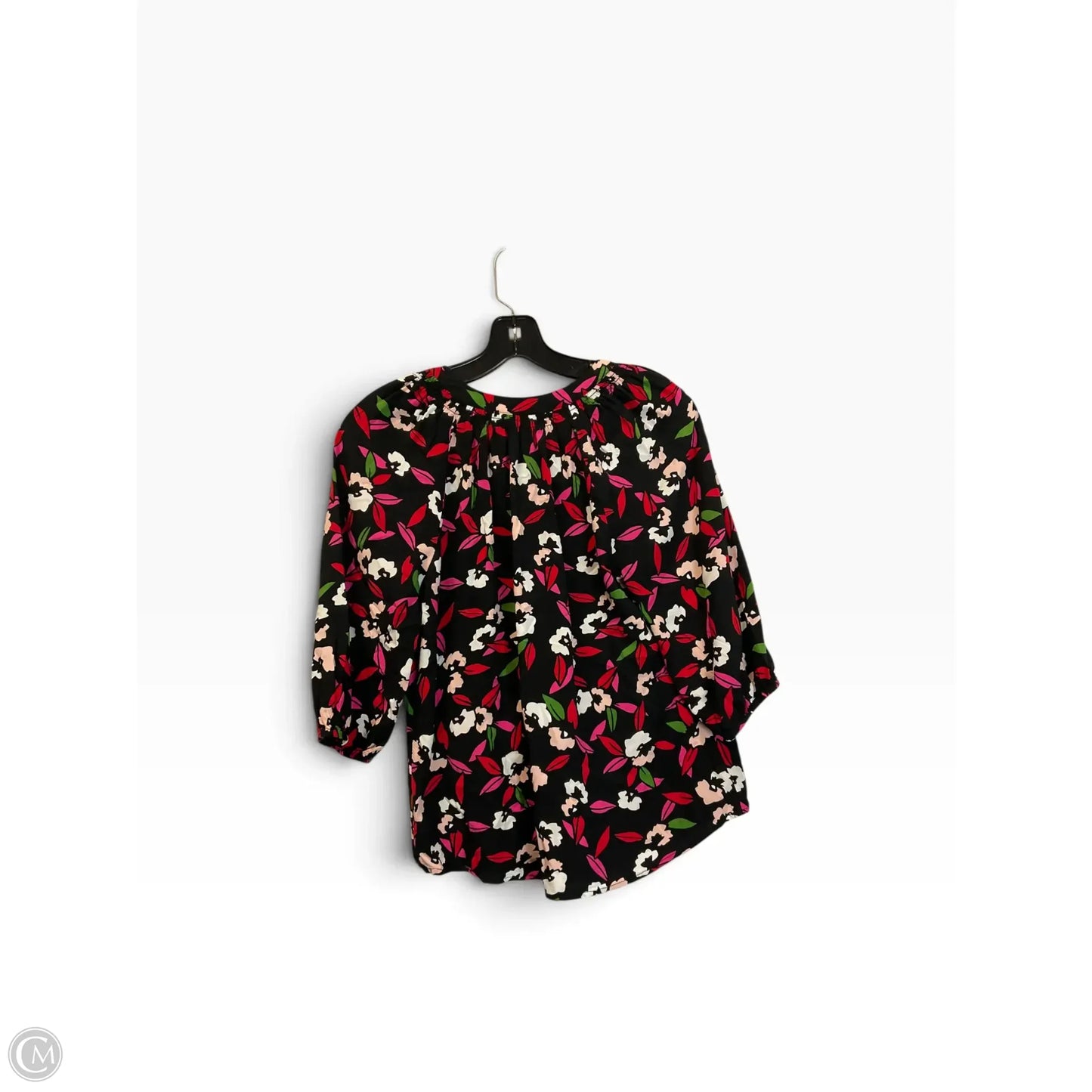 Top 3/4 Sleeve Basic By Crown And Ivy In Floral Print, Size: Xs
