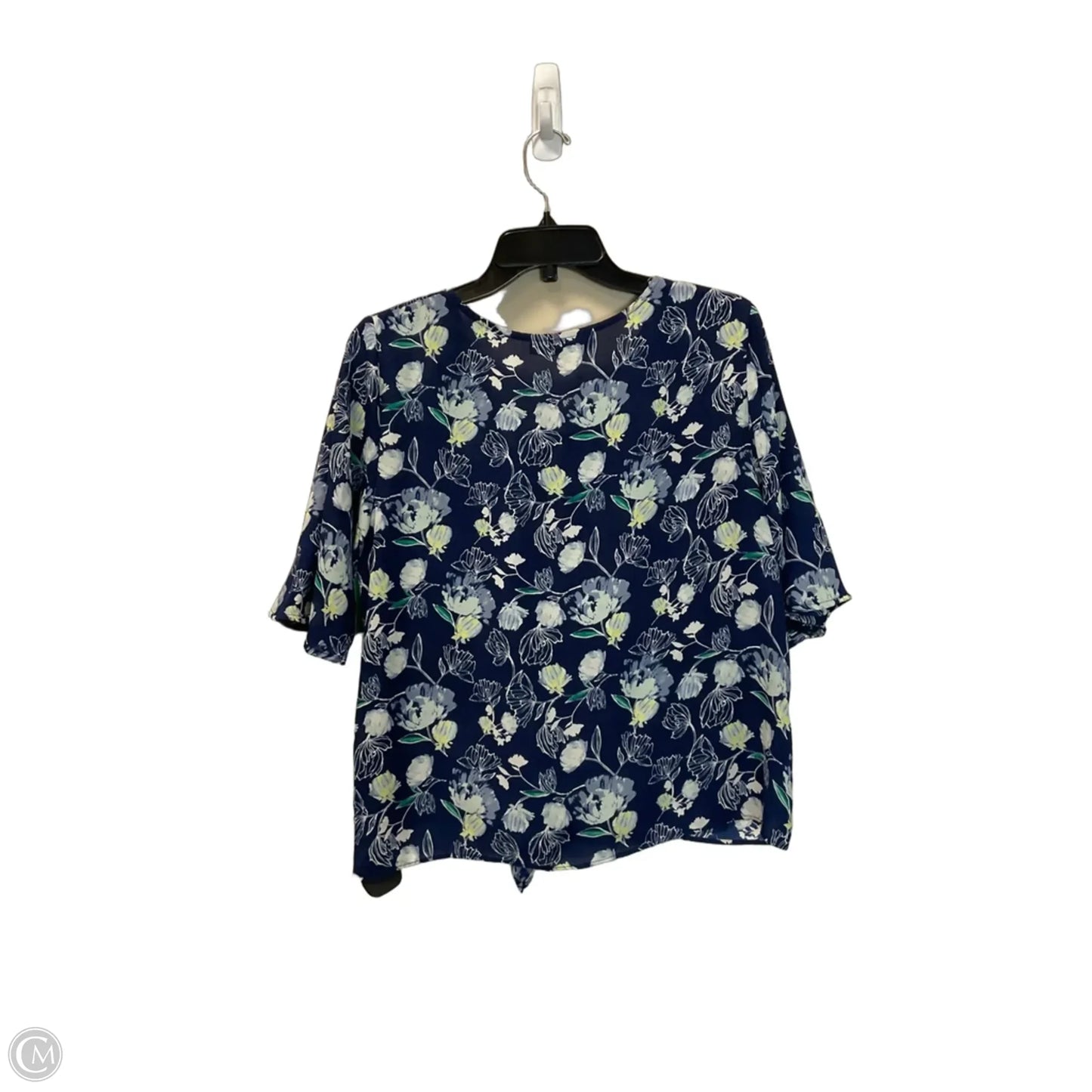 Top Short Sleeve By Apt 9 In Blue, Size: L