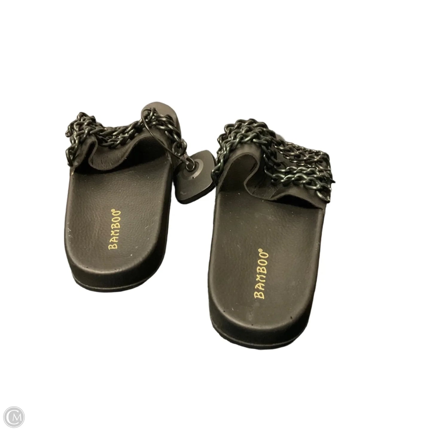 Sandals Flats By Bamboo In Black, Size: 6
