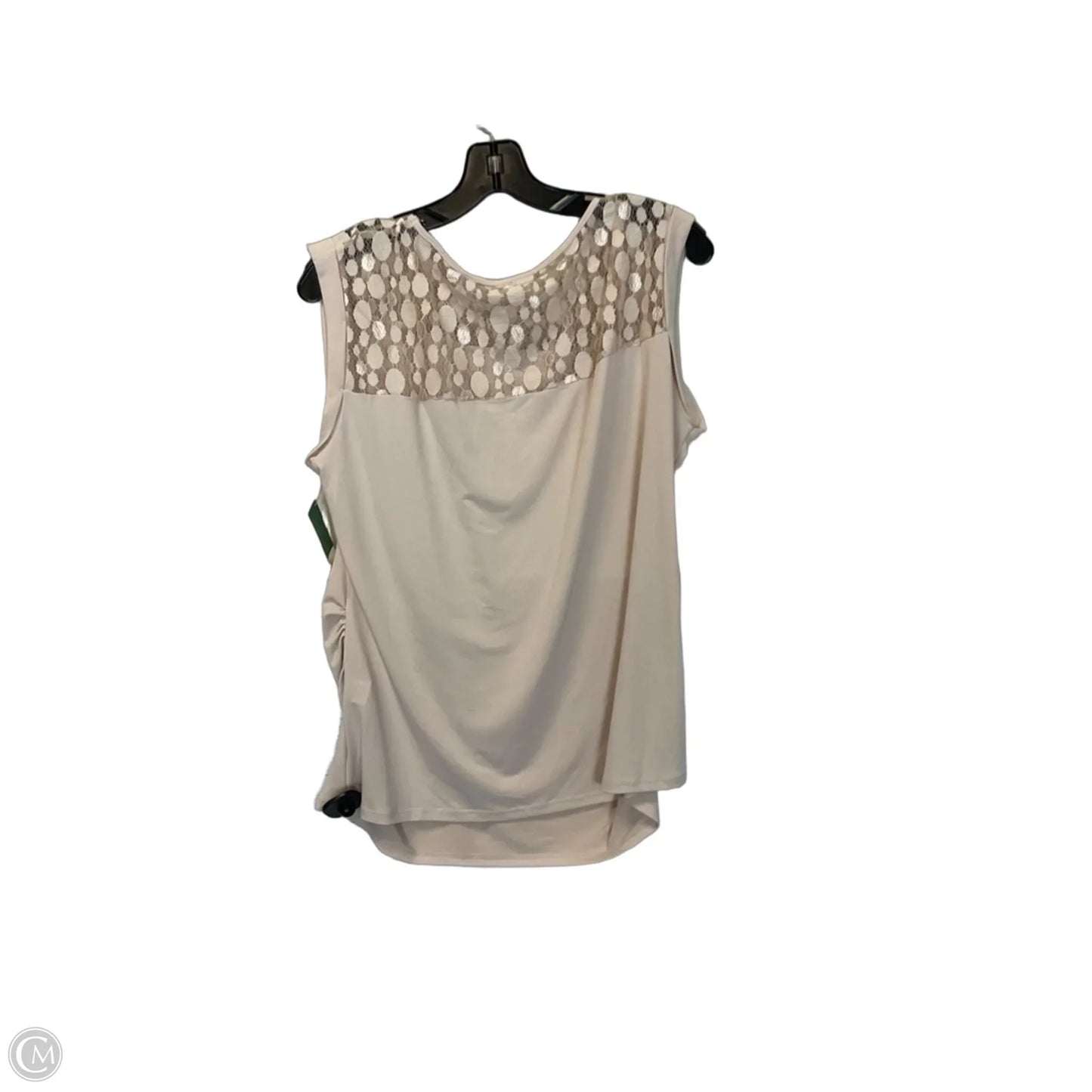 Top Short Sleeve By New York And Co In Tan, Size: Xl
