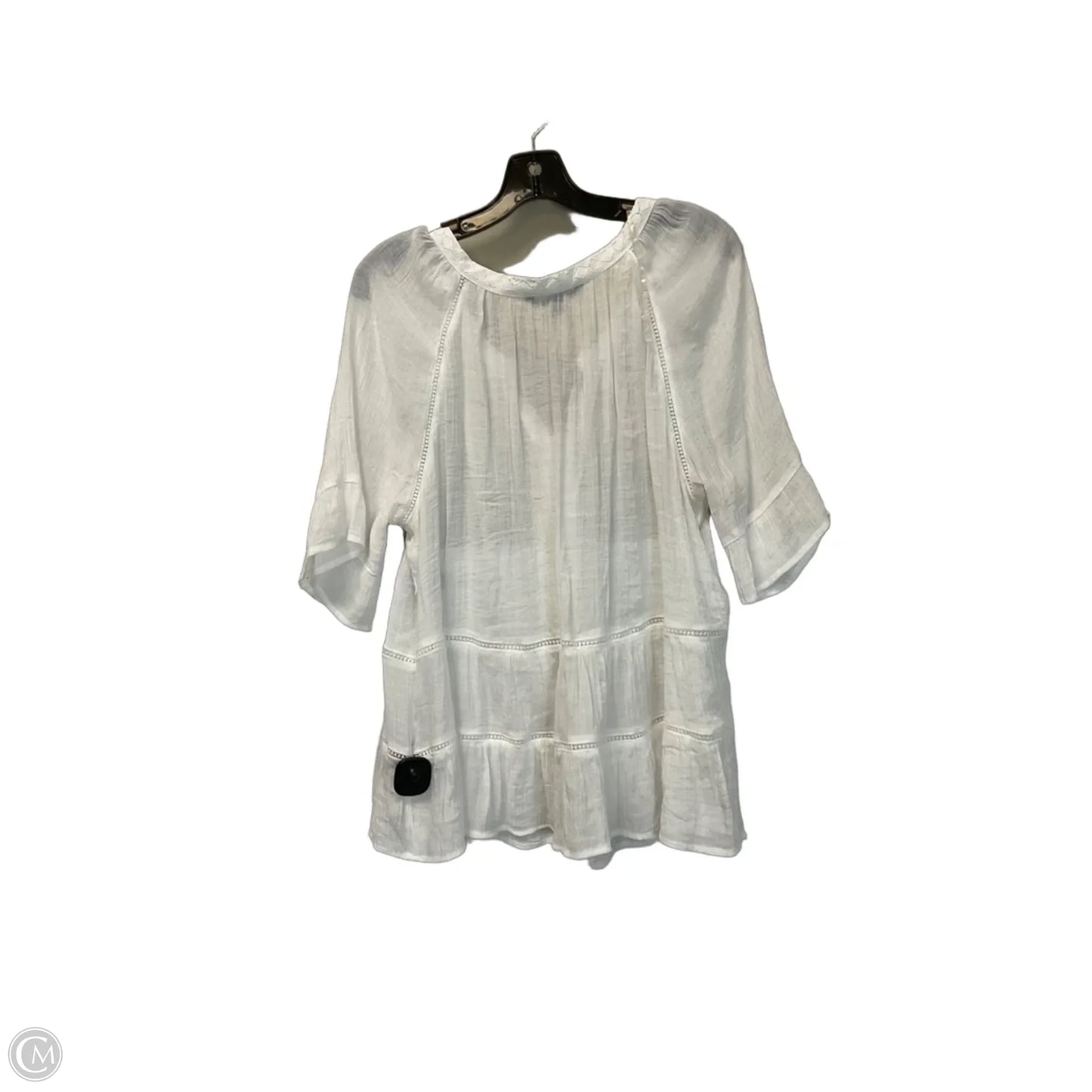 Top Short Sleeve By Zac And Rachel In White, Size: Xl