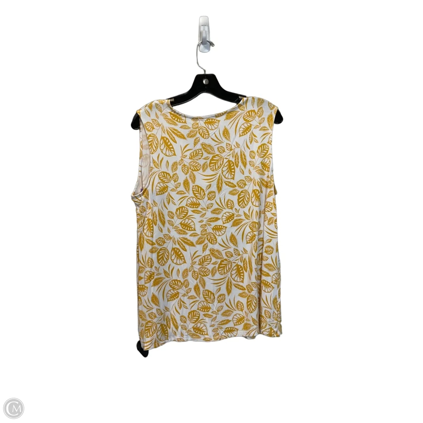 Top Sleeveless Basic By Croft And Barrow In Yellow, Size: L
