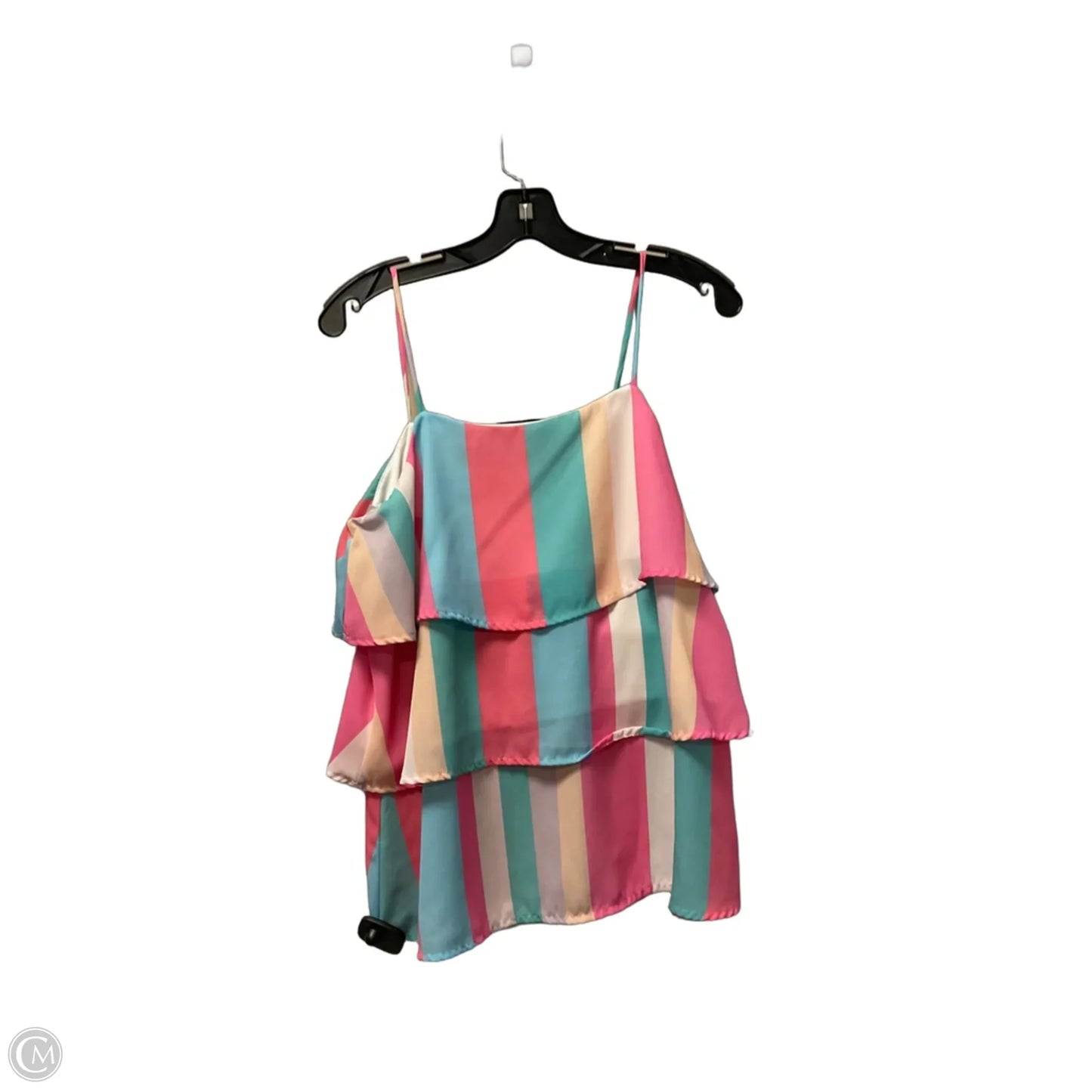 Top Sleeveless By Almost Pink In Multi-colored