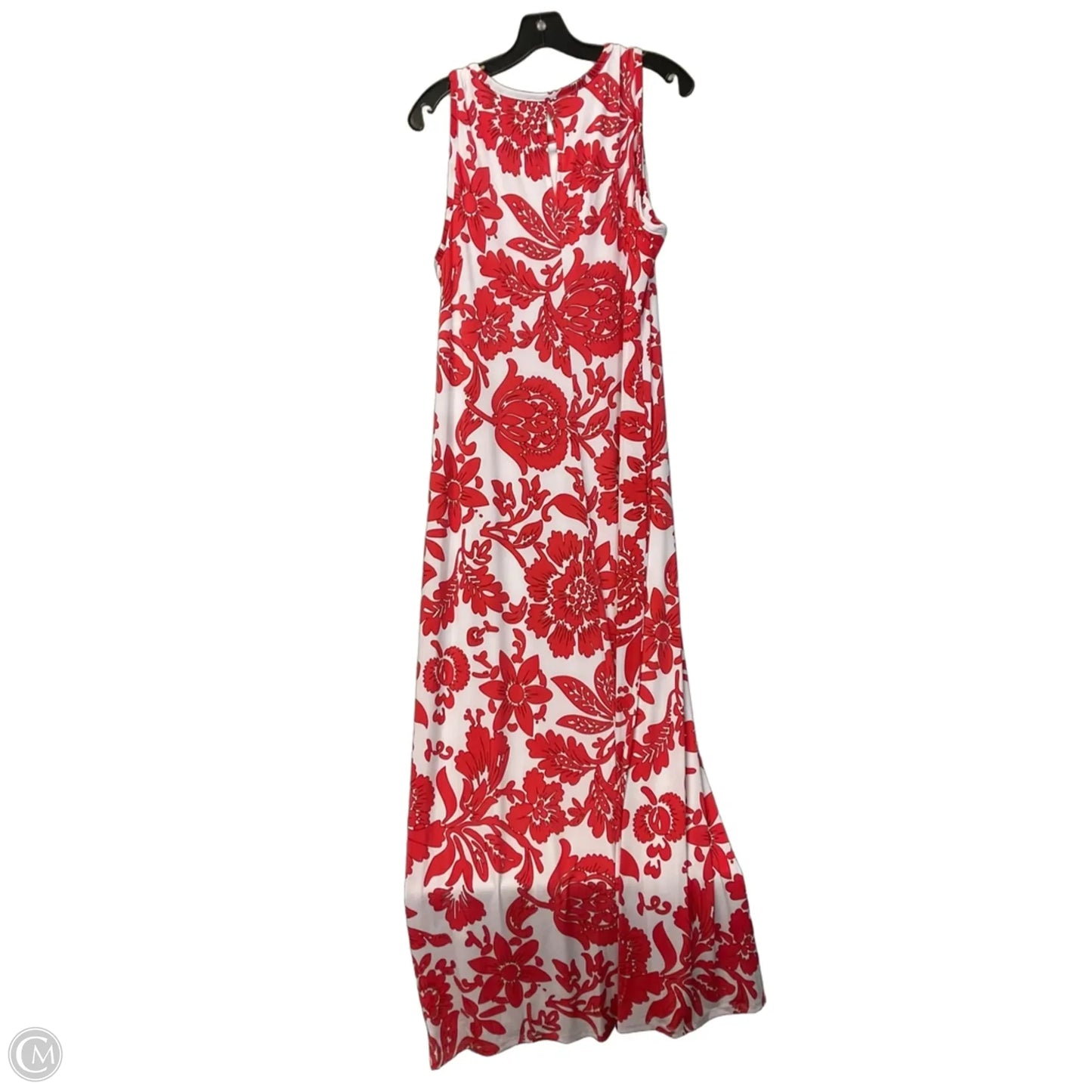 Dress Casual Maxi By Vince Camuto In Red & White, Size: L