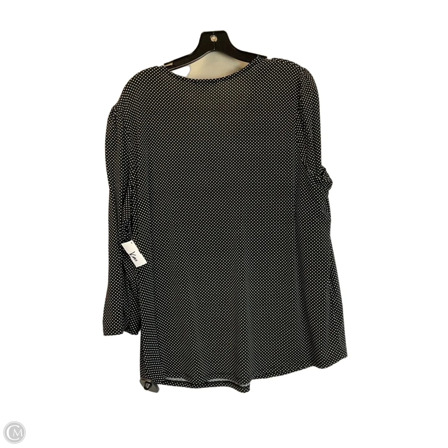 Top Long Sleeve By Adrianna Papell In Black, Size: 1x