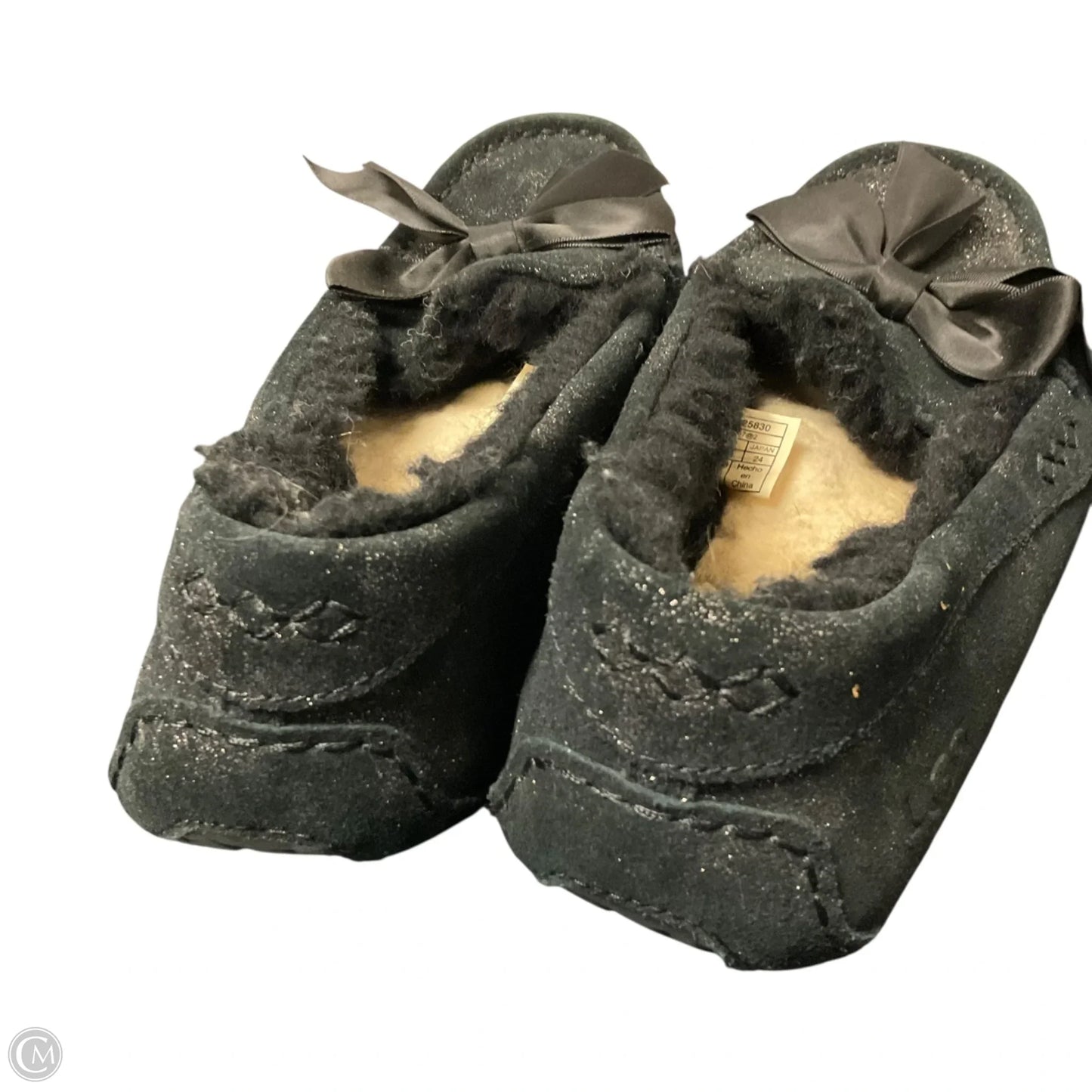 Slippers Designer By Ugg In Black, Size: 7