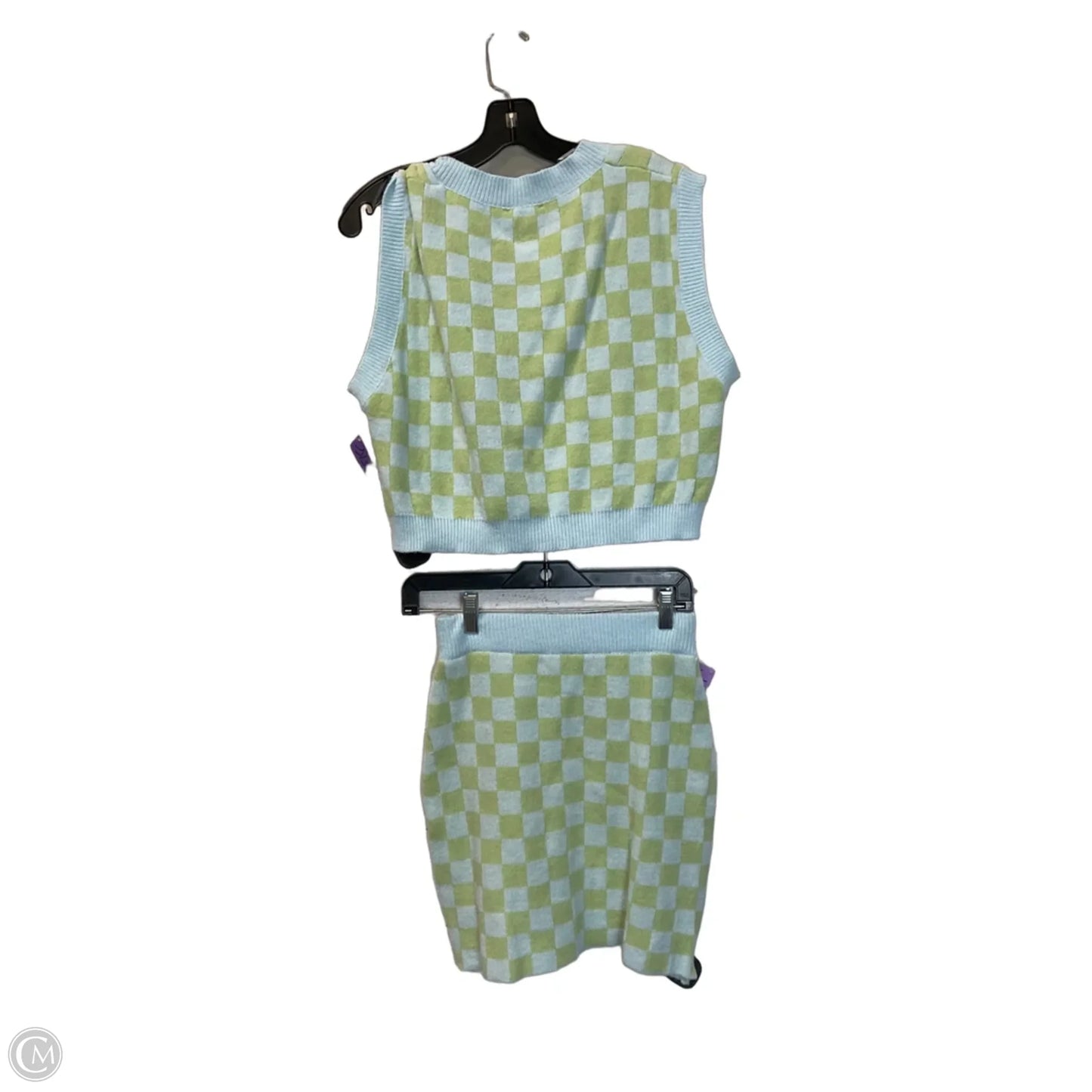 Skirt Set 2pc By Mimosa In Blue & Green, Size: S