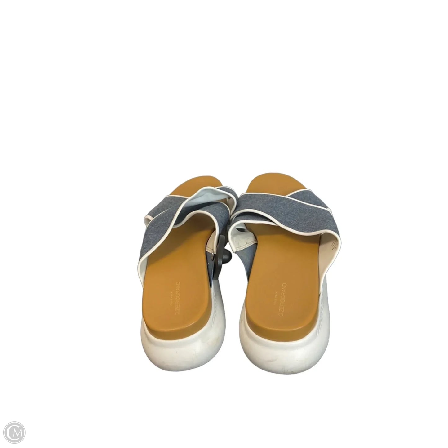 Sandals Heels Platform By Cole-haan In Blue Denim, Size: 11