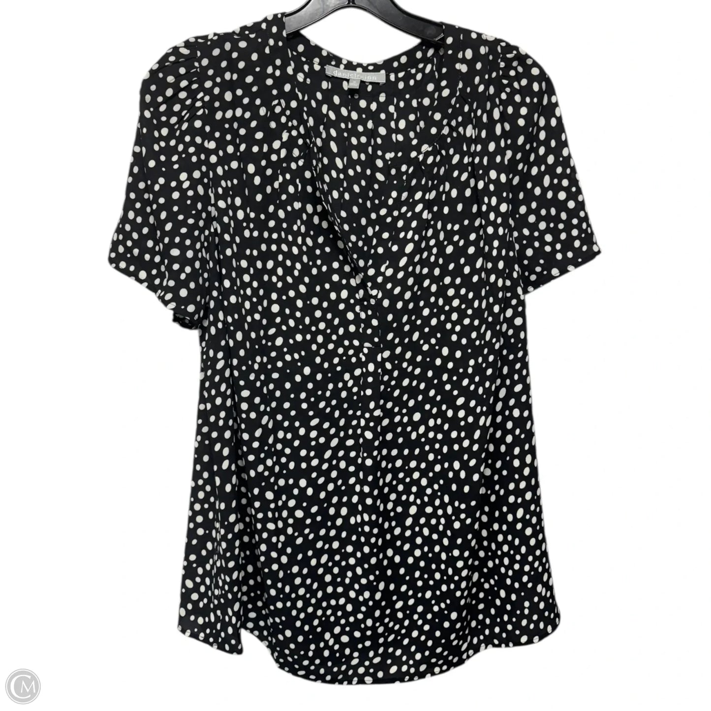 Top Short Sleeve By Daniel Rainn In Polkadot Pattern, Size: 1X