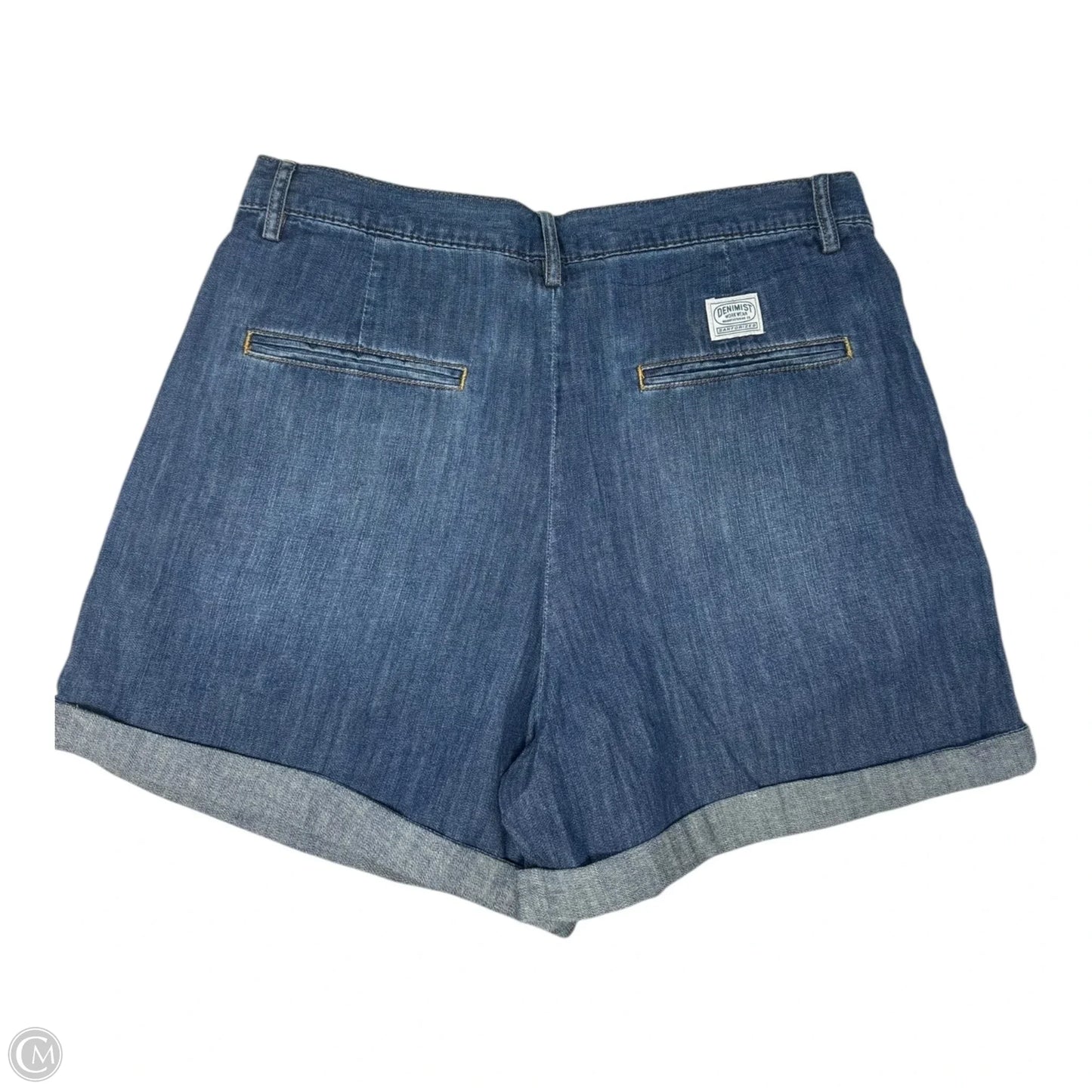Blair Pleated Cuff Shorts By Denimist In Blue Denim, Size: 6