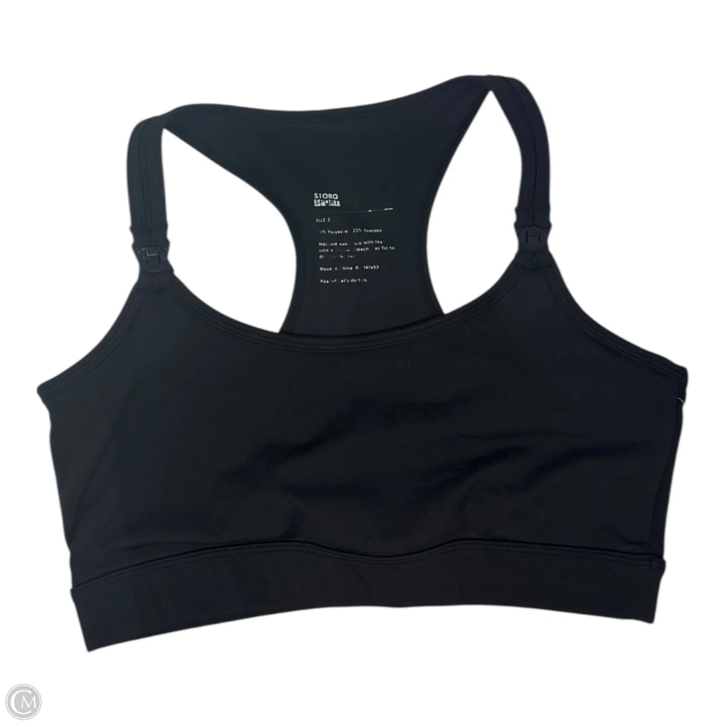 Athletic Bra By Storq In Black, Size: L