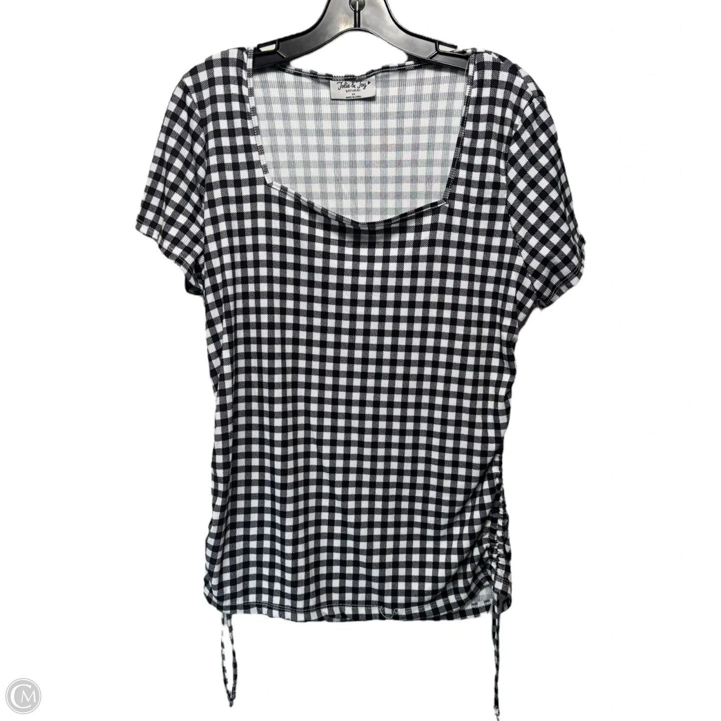 Tunic 3/4 Sleeve By Jolie & Joy In Checkered Pattern, Size: 2x