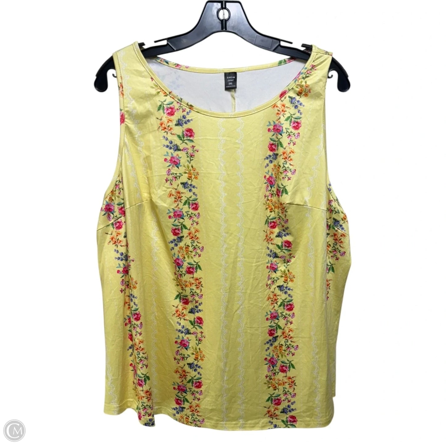 Top Sleeveless By Shein In Floral Print, Size: 3x