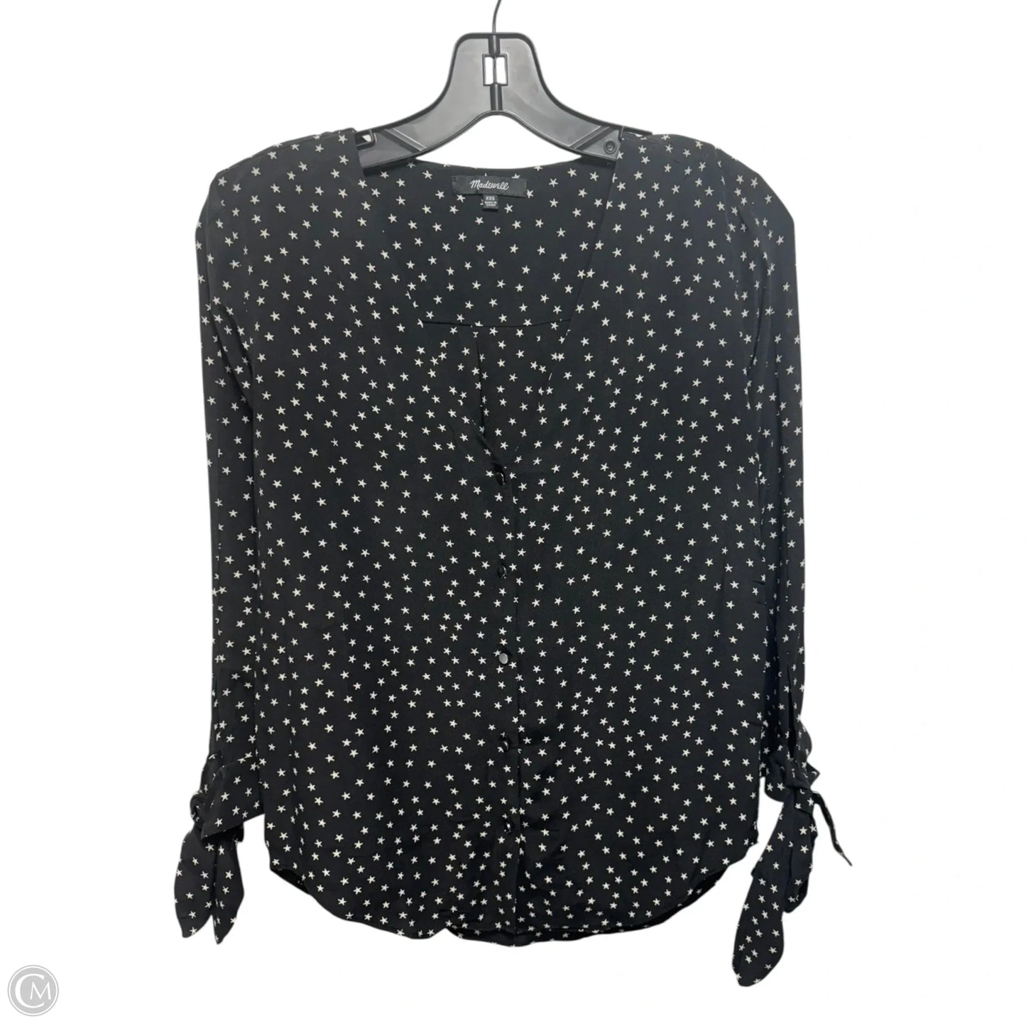 Star Top Long Sleeve By Madewell In Black & White, Size: Xxs