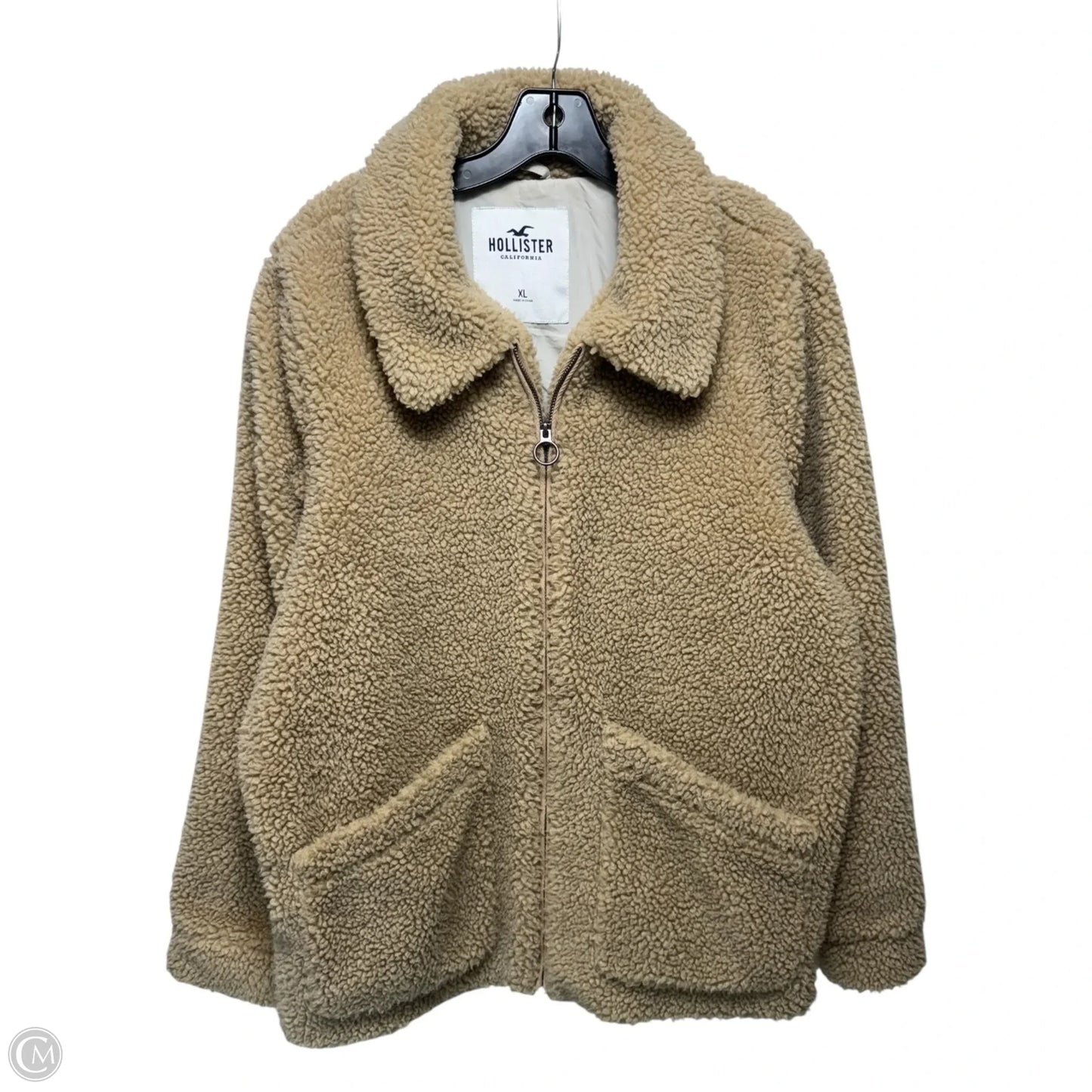 Sherpa Jacket By Hollister In Tan, Size: Xl