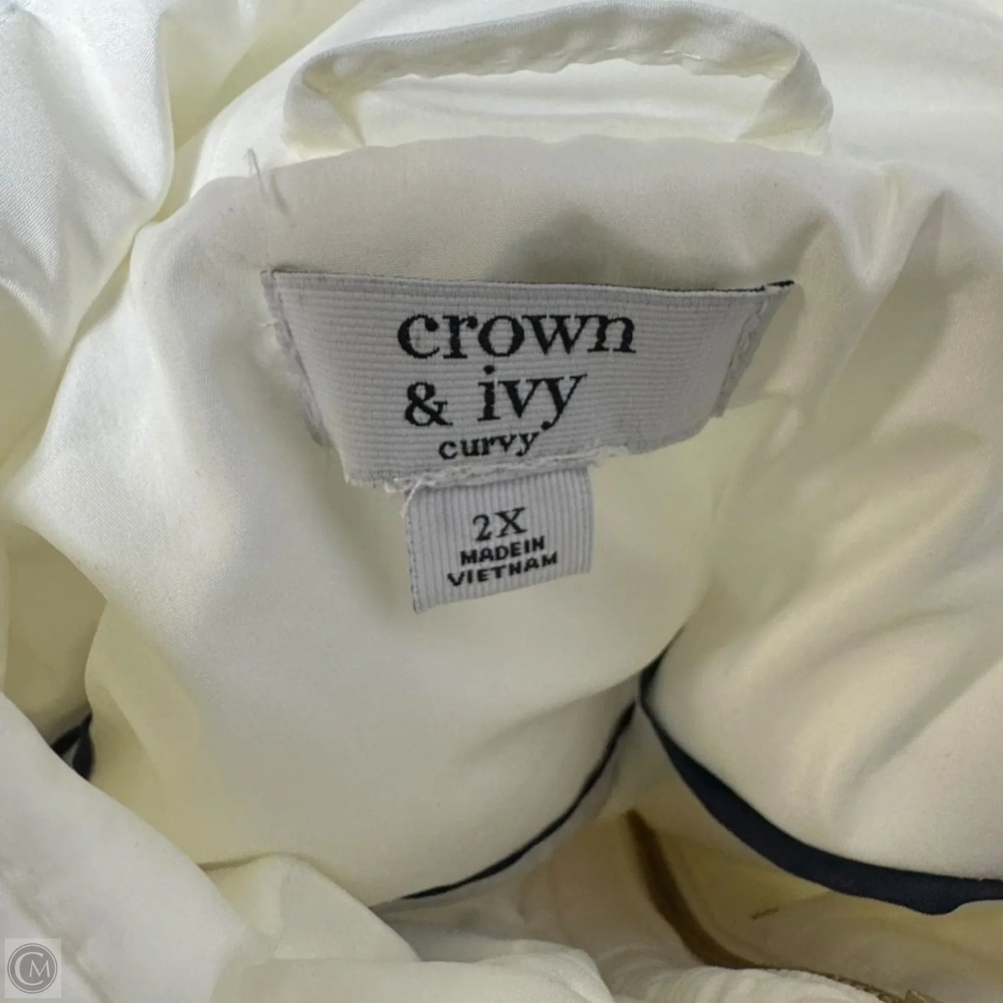 Vest Puffer & Quilted By Crown And Ivy In White, Size: 2x