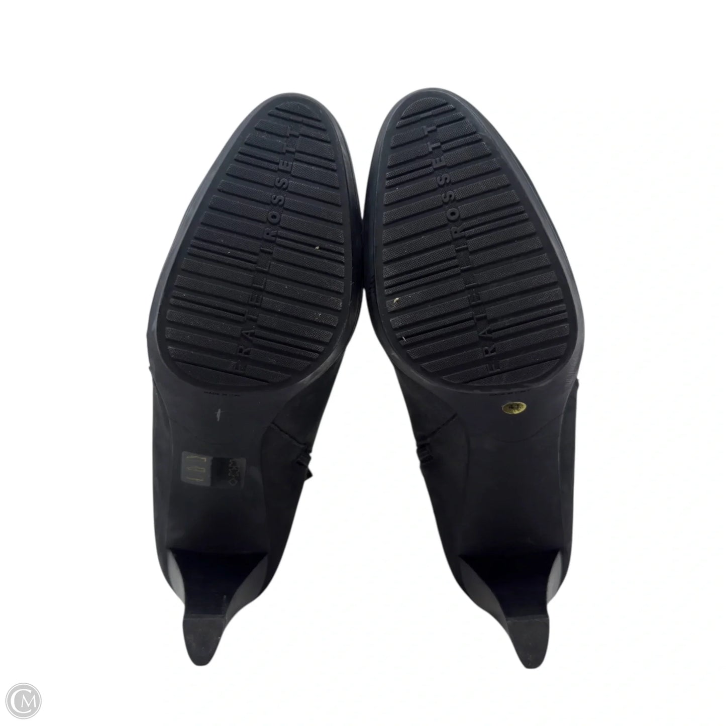 Shearling Lined Leather Heeled Ankle Boots By Fratelli Rossetti In Black, Size: 10