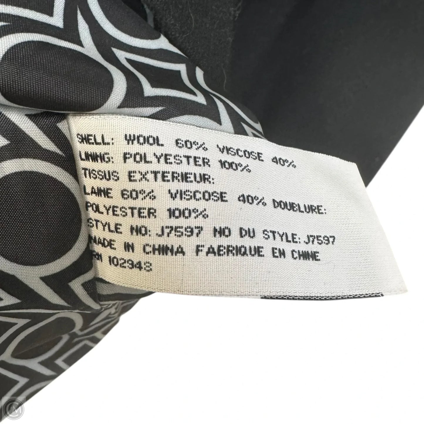 Coat Wool By Tulle In Black, Size: M