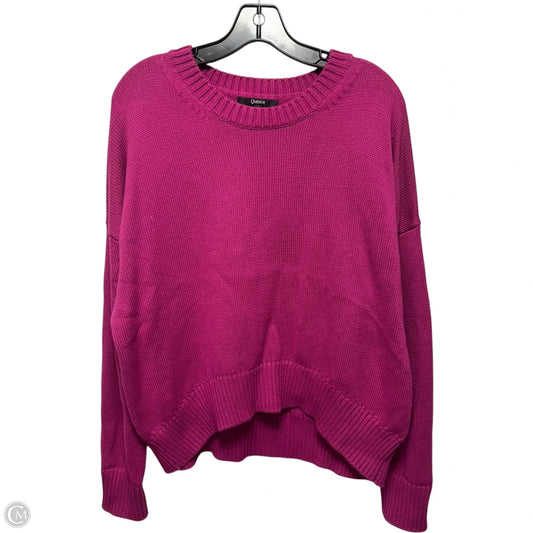100% Organic Cotton Boyfriend Crew Sweater By Quince In Pink, Size: M