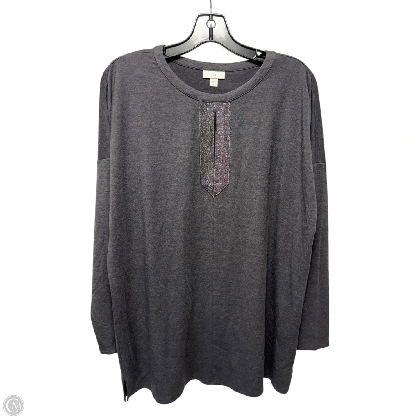Top Long Sleeve By J. Jill In Grey, Size: M