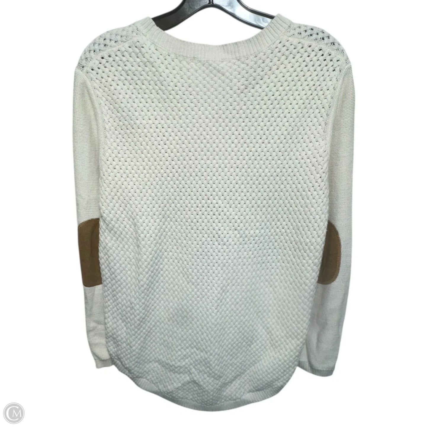 Elbow Patch Sweater By August Mist In Cream, Size: S