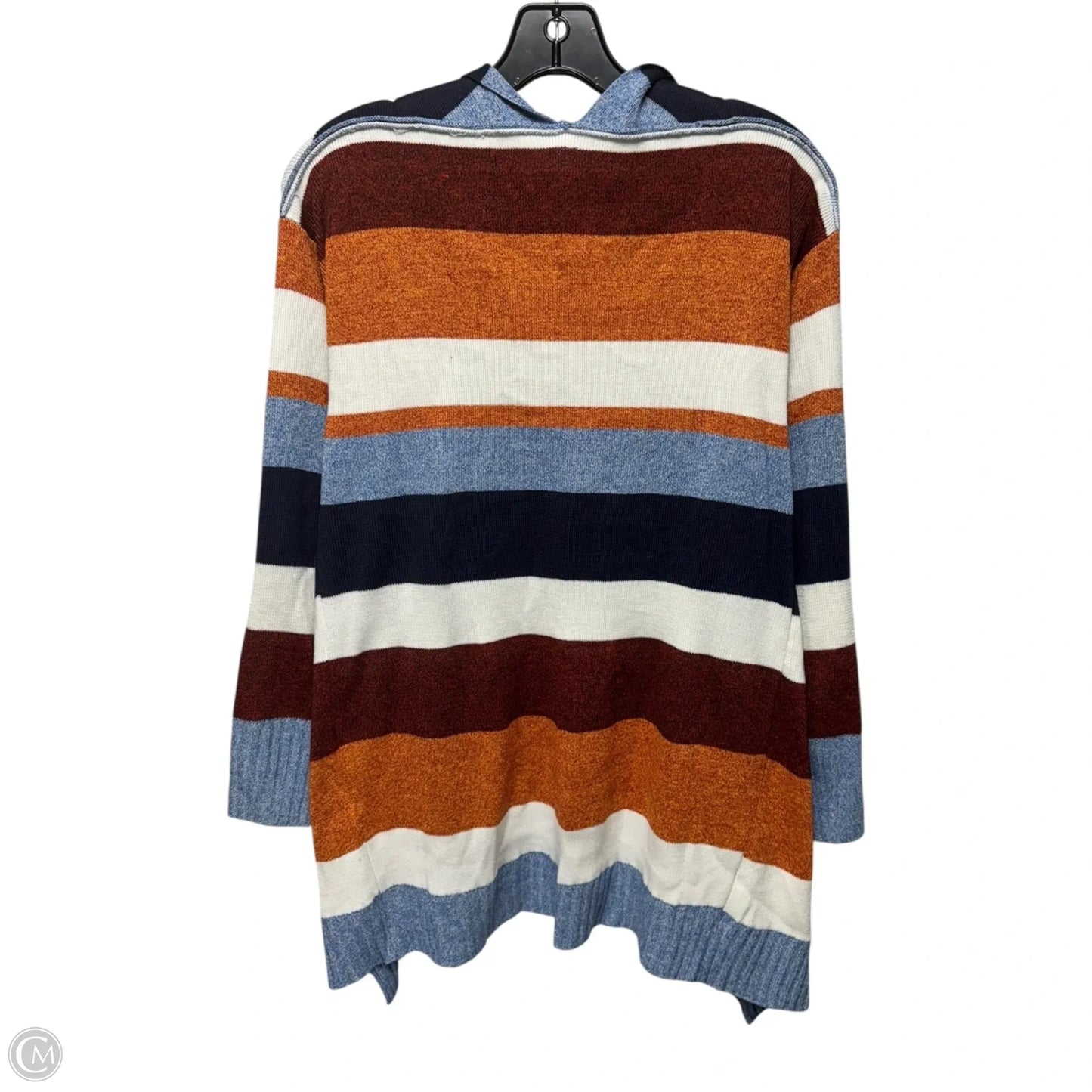 Sweater Cardigan By Clothes Mentor In Striped Pattern, Size: S