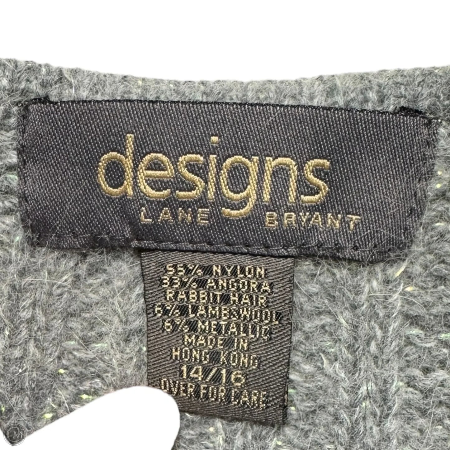 Angora Blend Metallic Sweater By Lane Bryant In Grey, Size: L