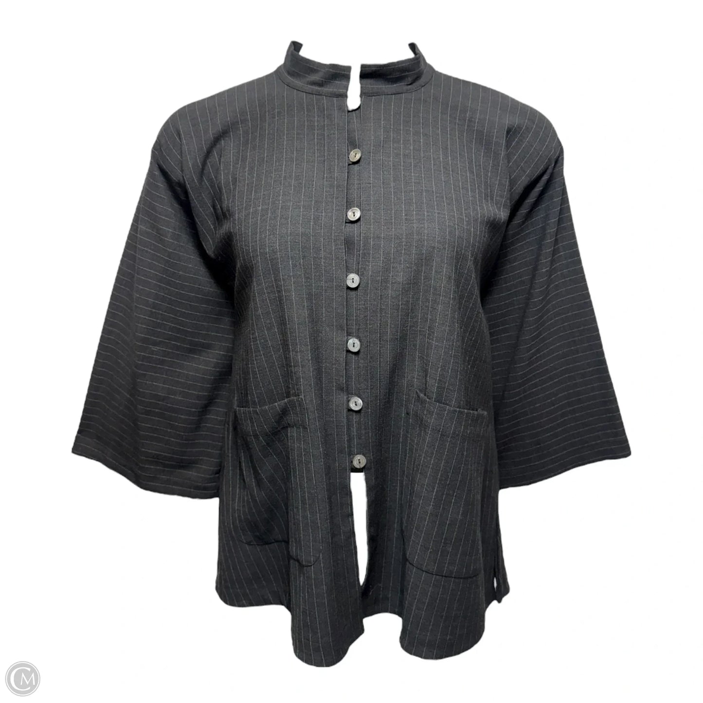 Pinstripe Blazer By Erica Tanov In Striped Pattern, Size: L