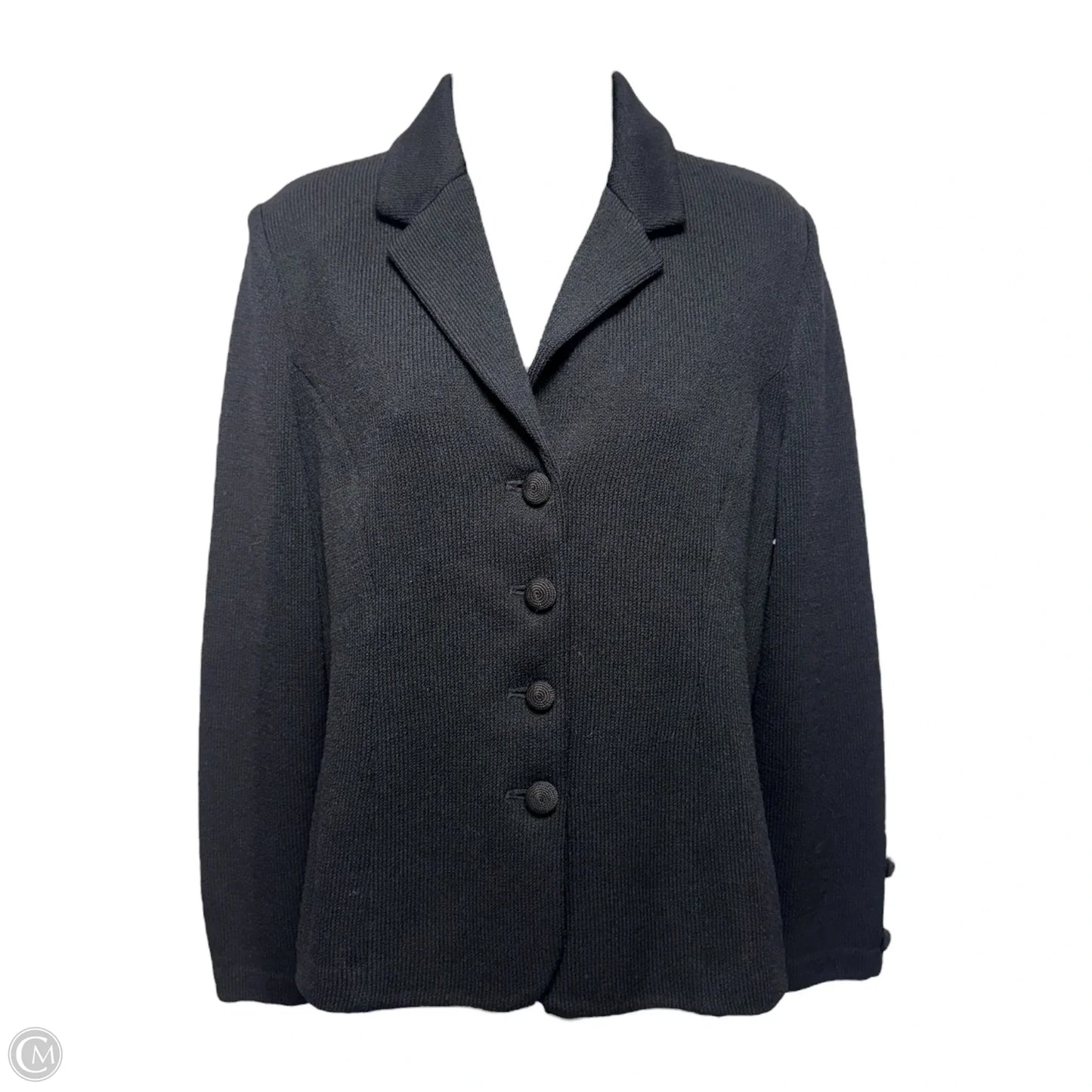 Knit Blazer Luxury Designer By St John Collection In Black, Size: 4