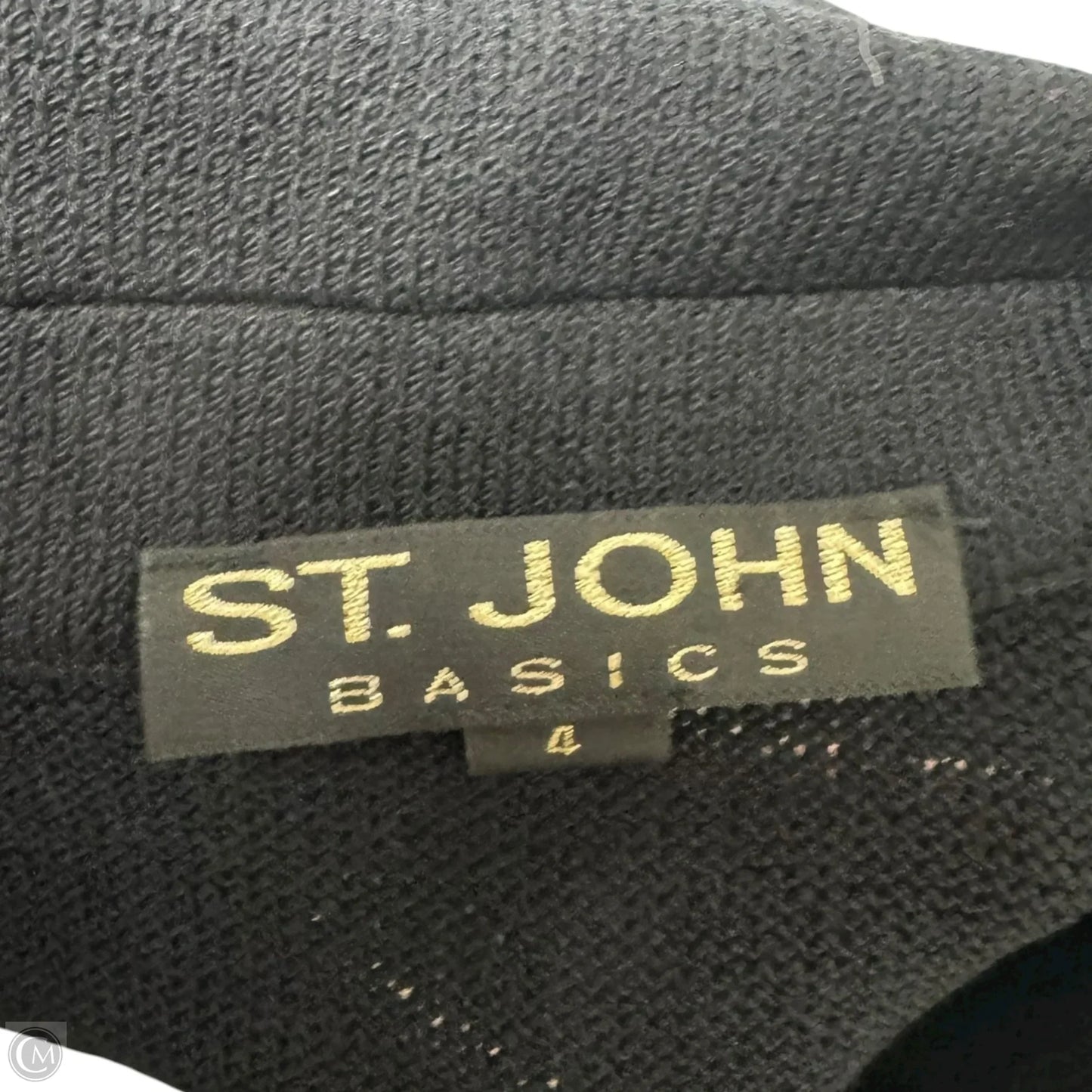 Knit Blazer Luxury Designer By St John Collection In Black, Size: 4