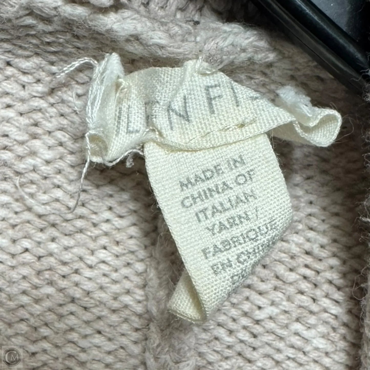 Sweater Cardigan By Eileen Fisher In Tan, Size: M