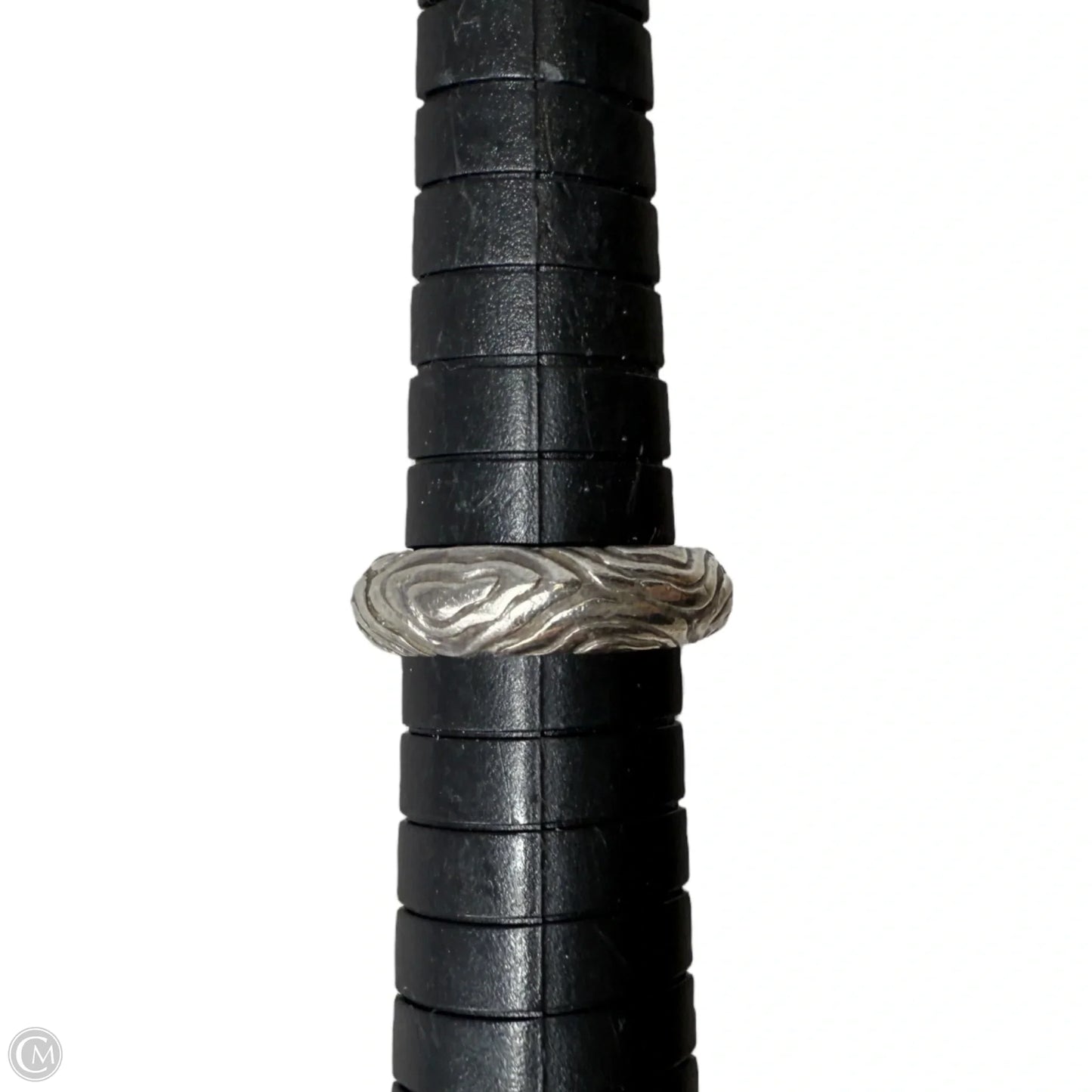 Sterling Silver Wood Grain Band Ring Luxury Designer By Tiffany And Company, Size: 6