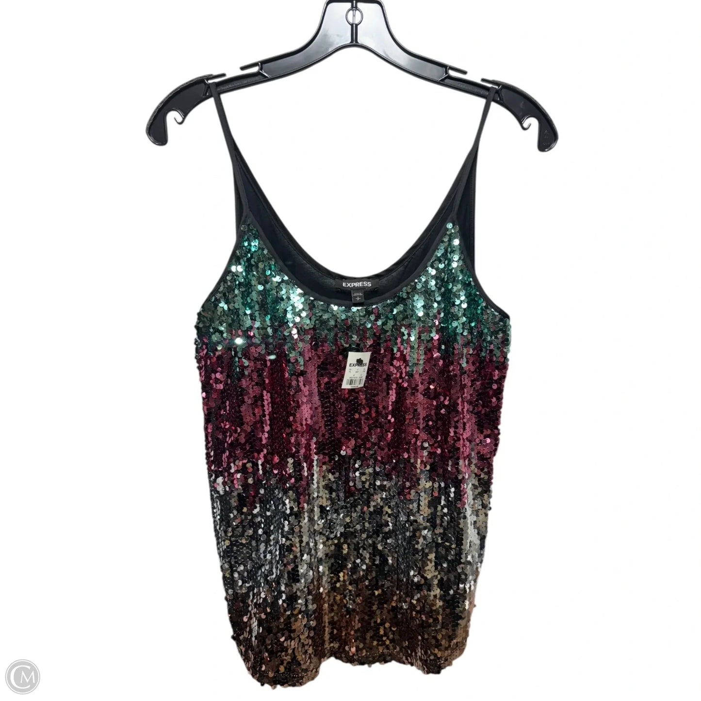 Sequin Top Sleeveless By Express In Multi-colored, Size: Xs