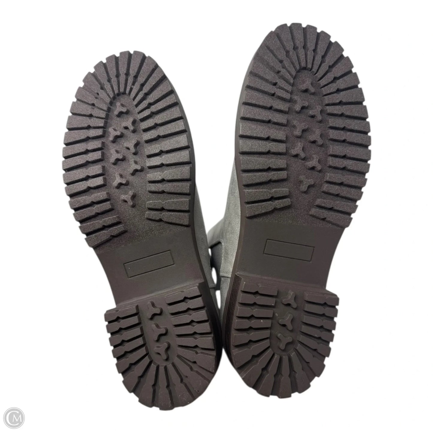 Boots Ankle Heels By Just Fab In Grey, Size: 7.5