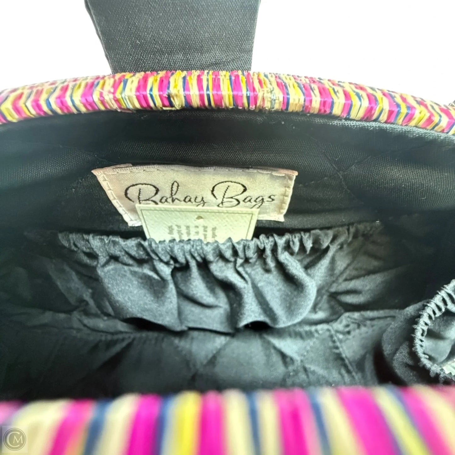 Fern Hardcase Woven Handbag By Bahay Bags, Size: Small