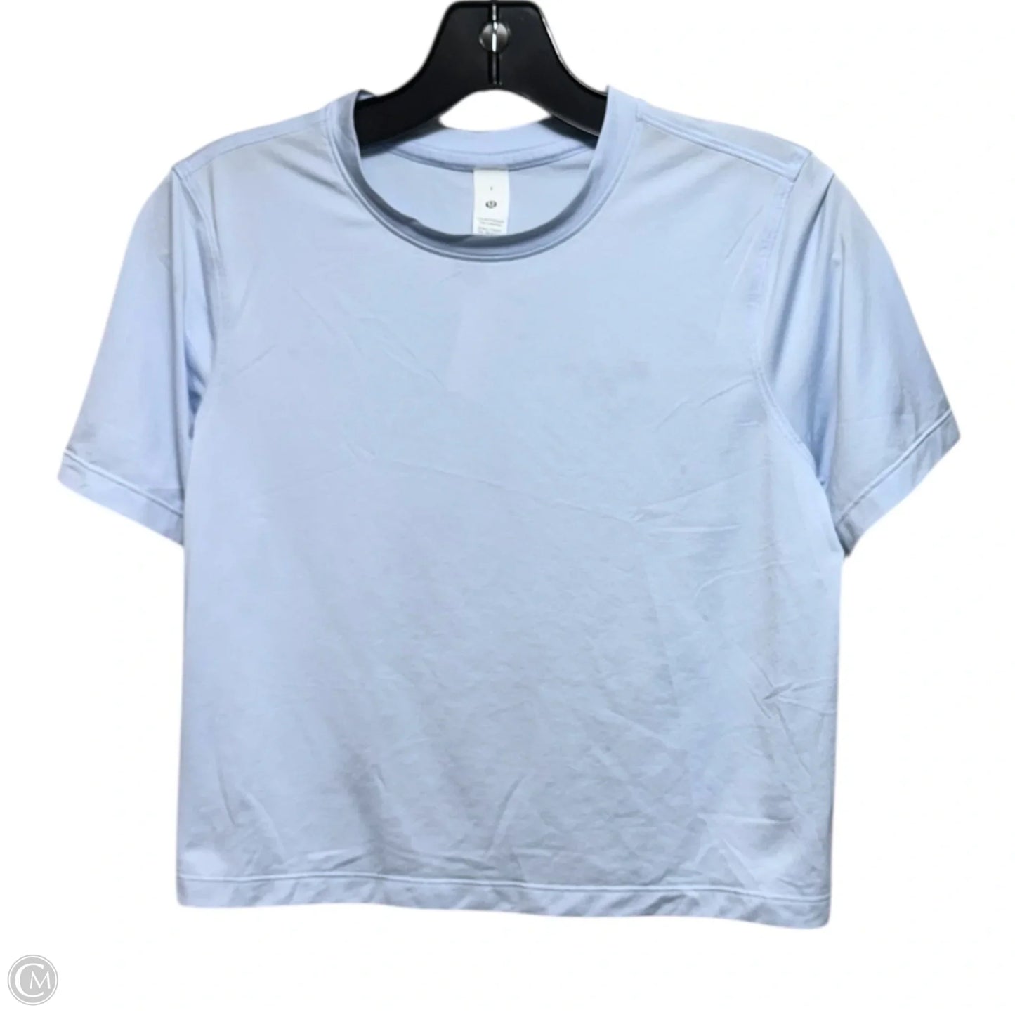 Athletic Top Short Sleeve By Lululemon In Blue, Size: 8