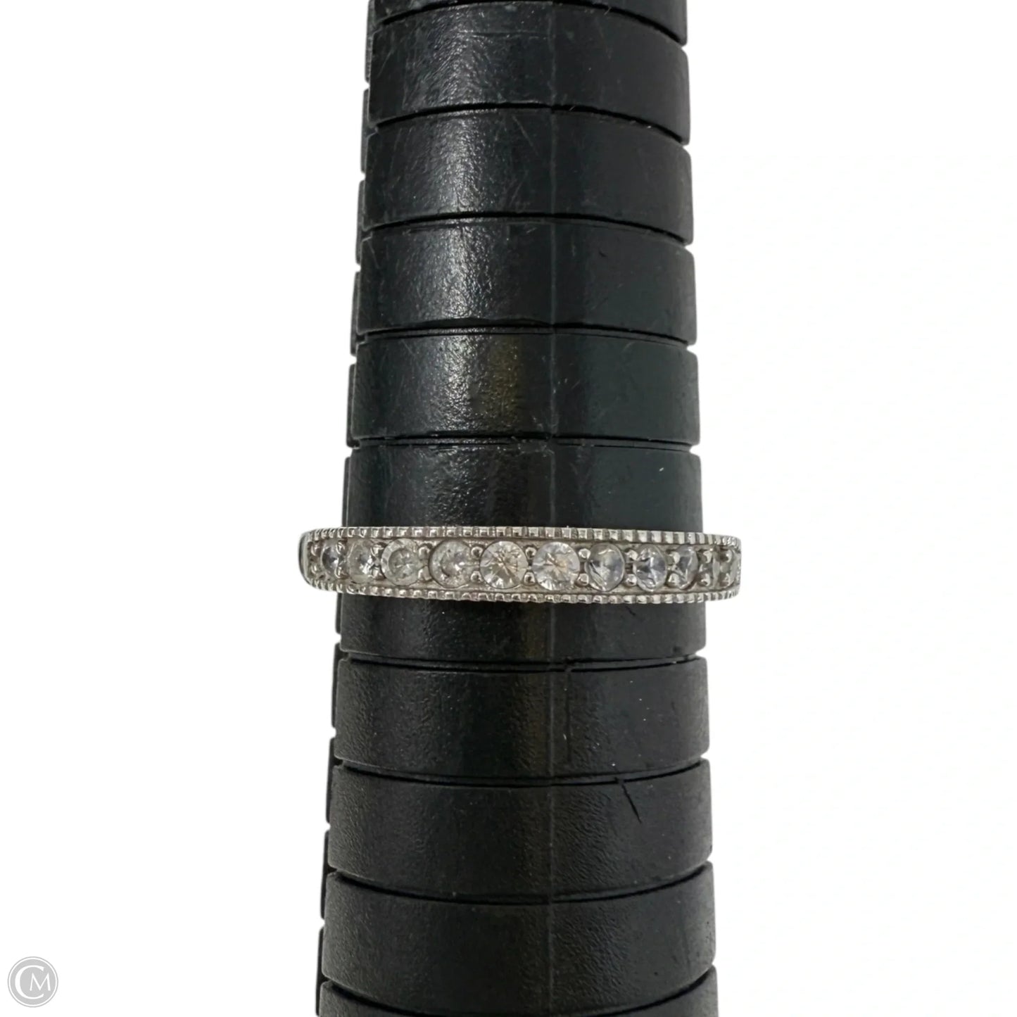 Sterling Silver & CZ Eternity Band, Size: 8