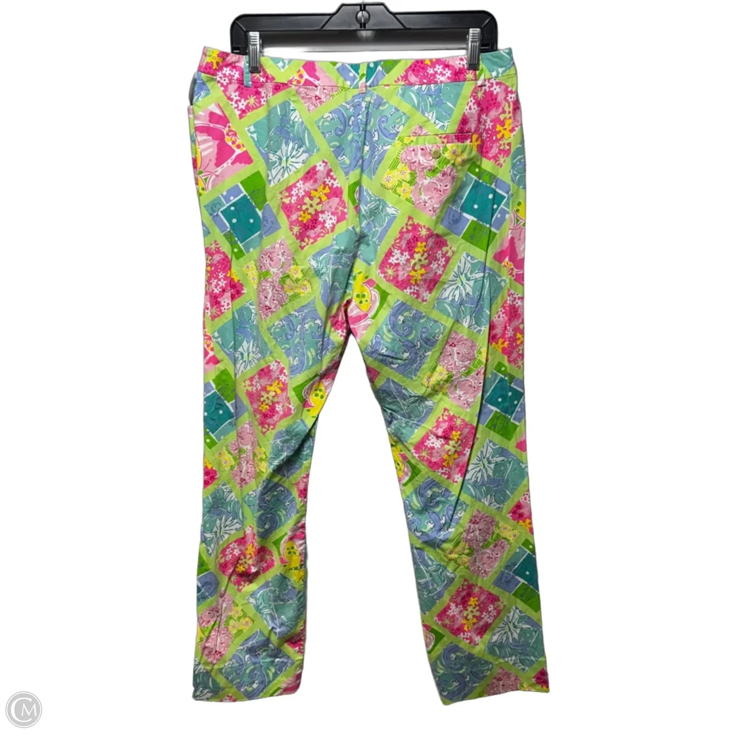 Vintage Surf N Patch Capri Pants Designer By Lilly Pulitzer In Animal Print, Size: 12 (estimated)