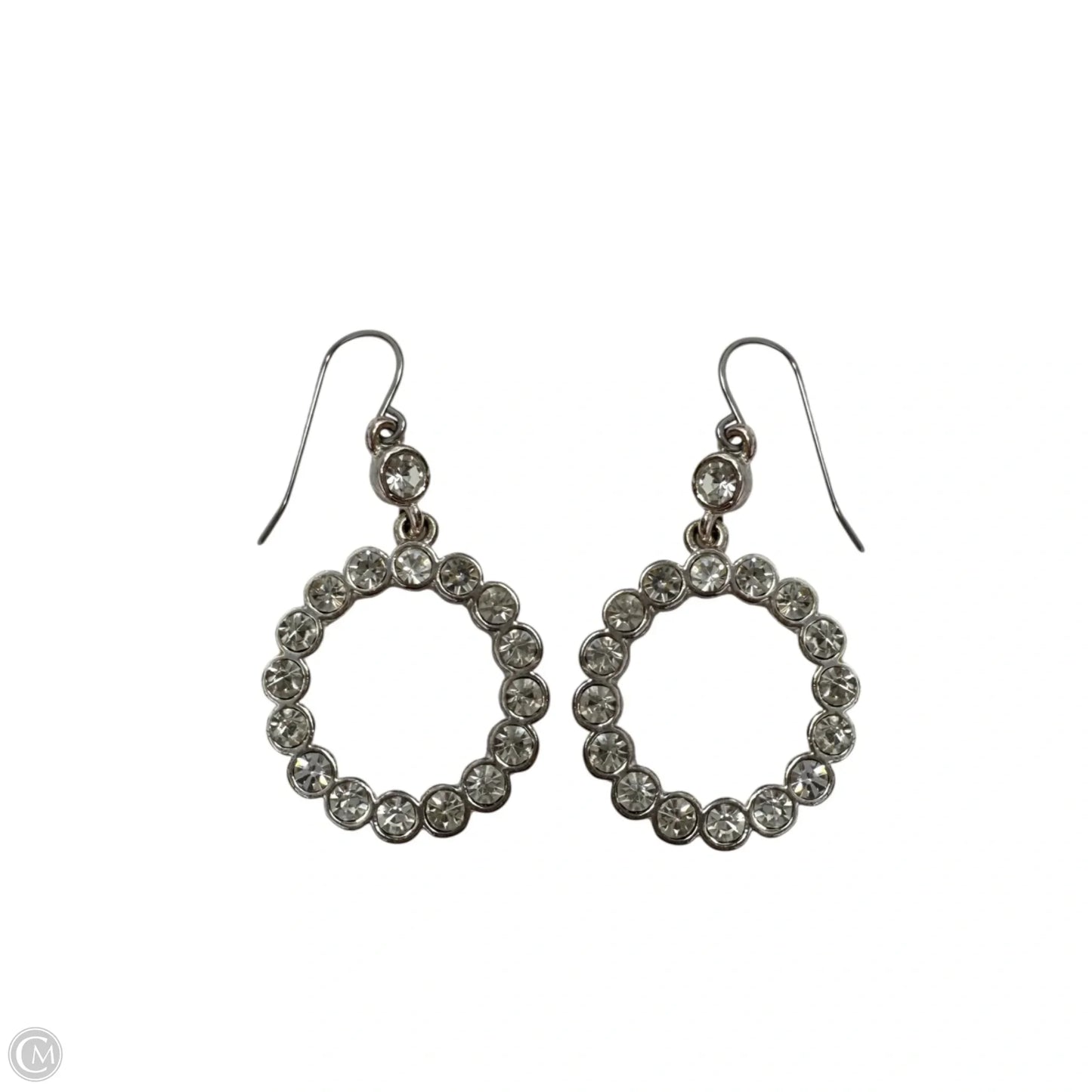 Circular Crystal Hoop Dangle Earrings