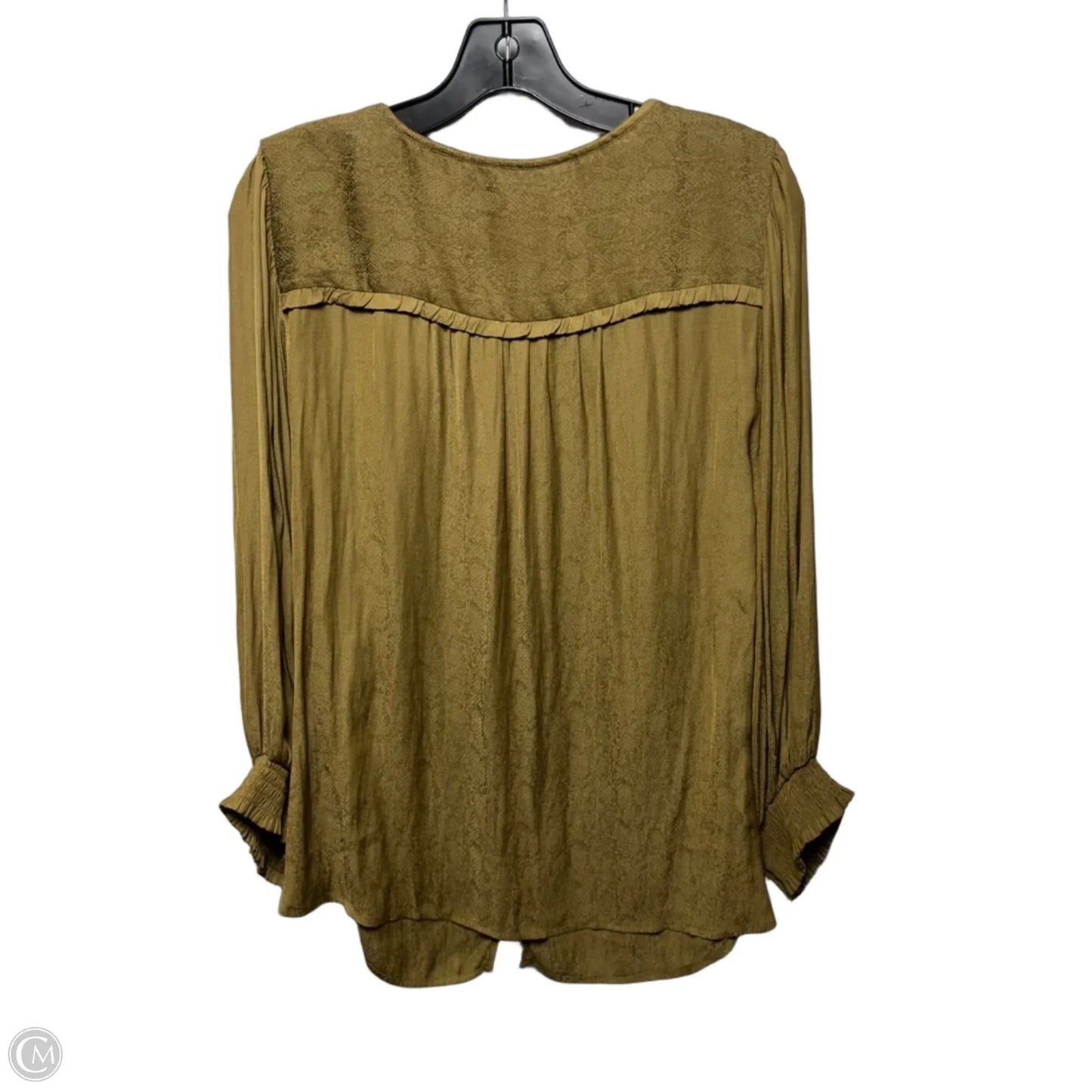 Top Long Sleeve By Anthropologie In Gold, Size: 2x