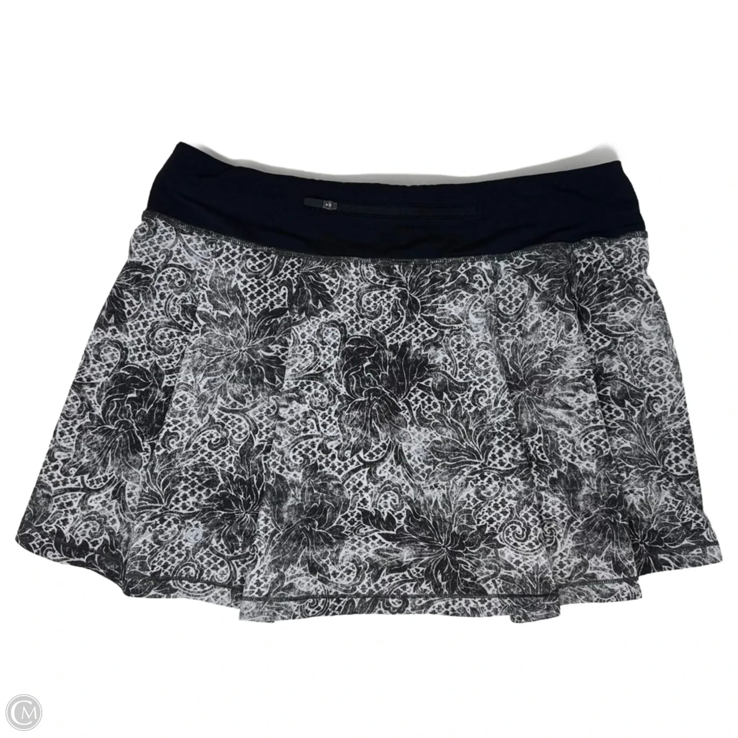 Athletic Skort By Lululemon In Black & White, Size: 8 Tall