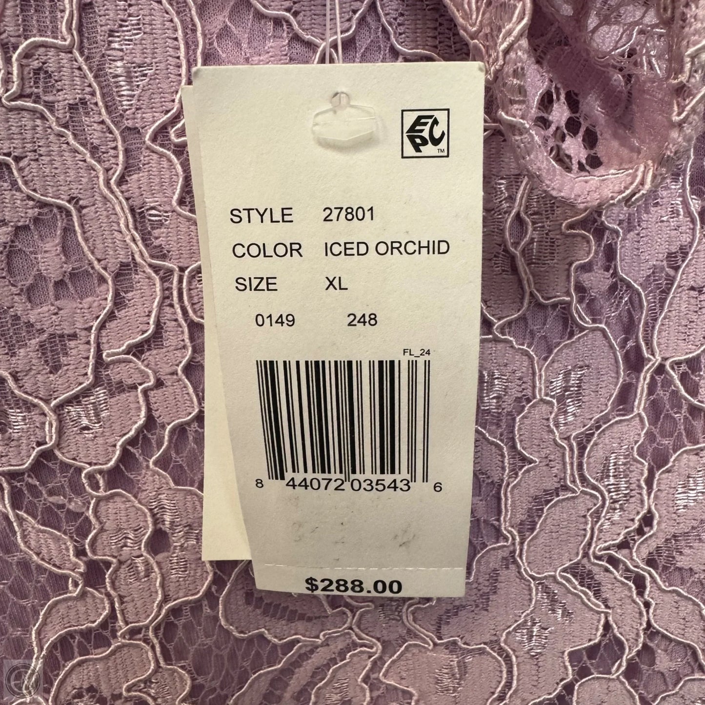 Flora Lace Knit Swing Dress By Caroline Rose In Iced Orchid, Size: XL