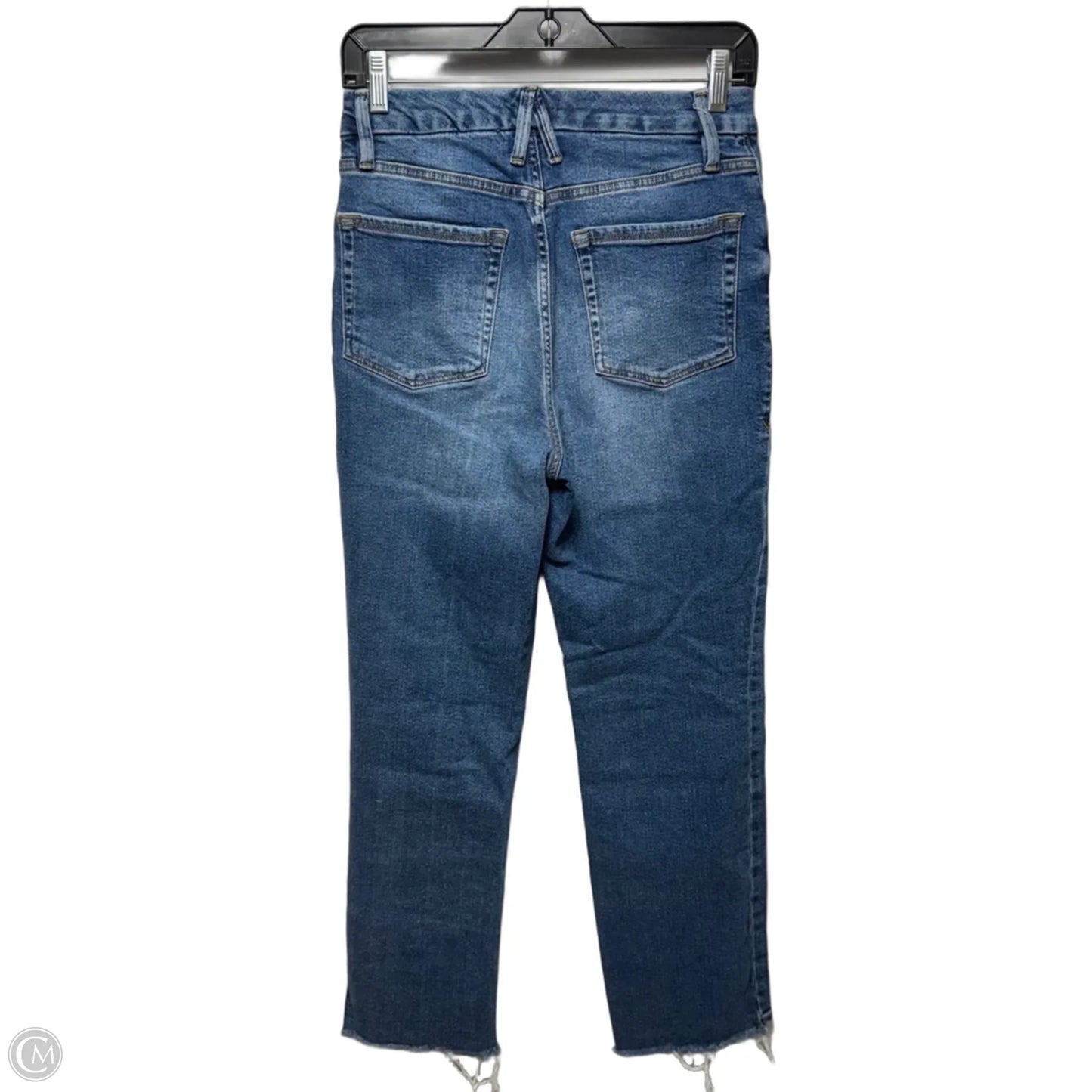 Jeans Straight By Good American In Blue Denim, Size: 4