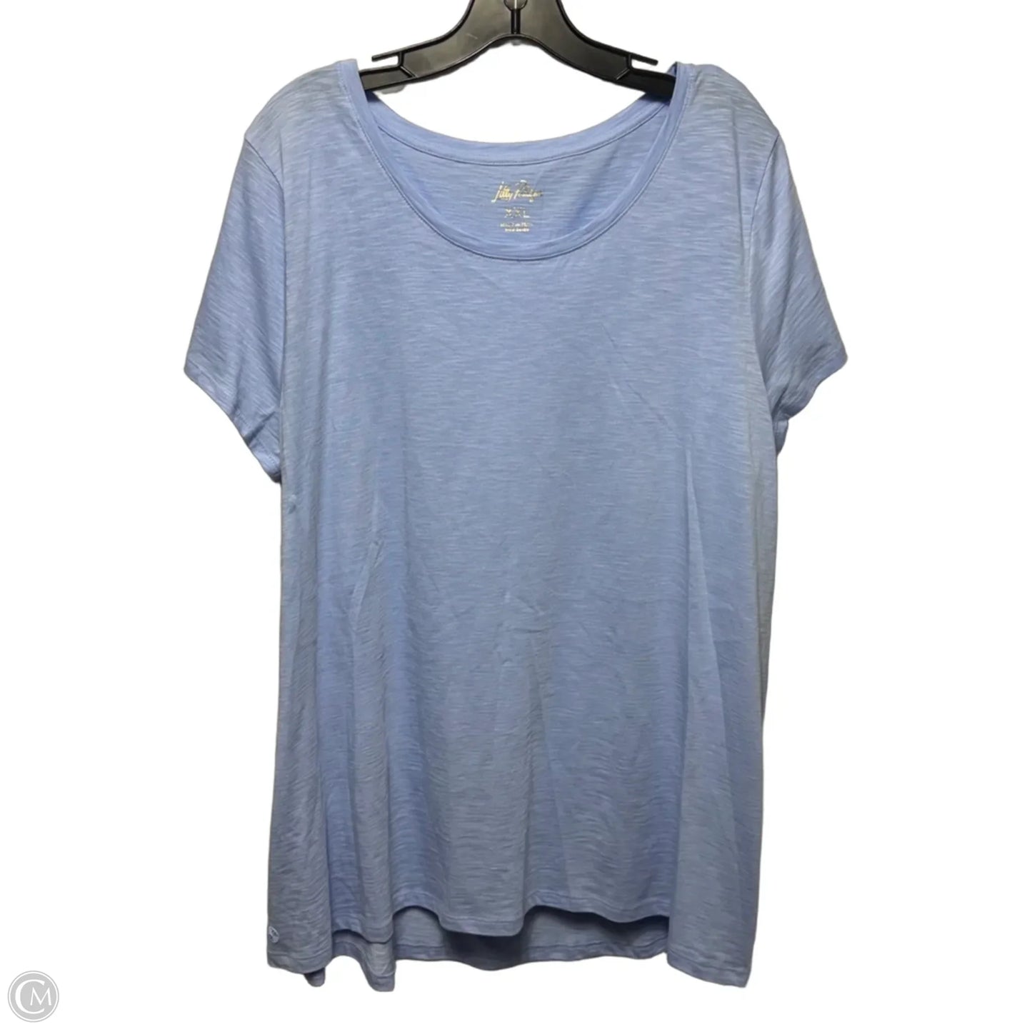 Top Short Sleeve Designer By Lilly Pulitzer In Blue, Size: Xxl