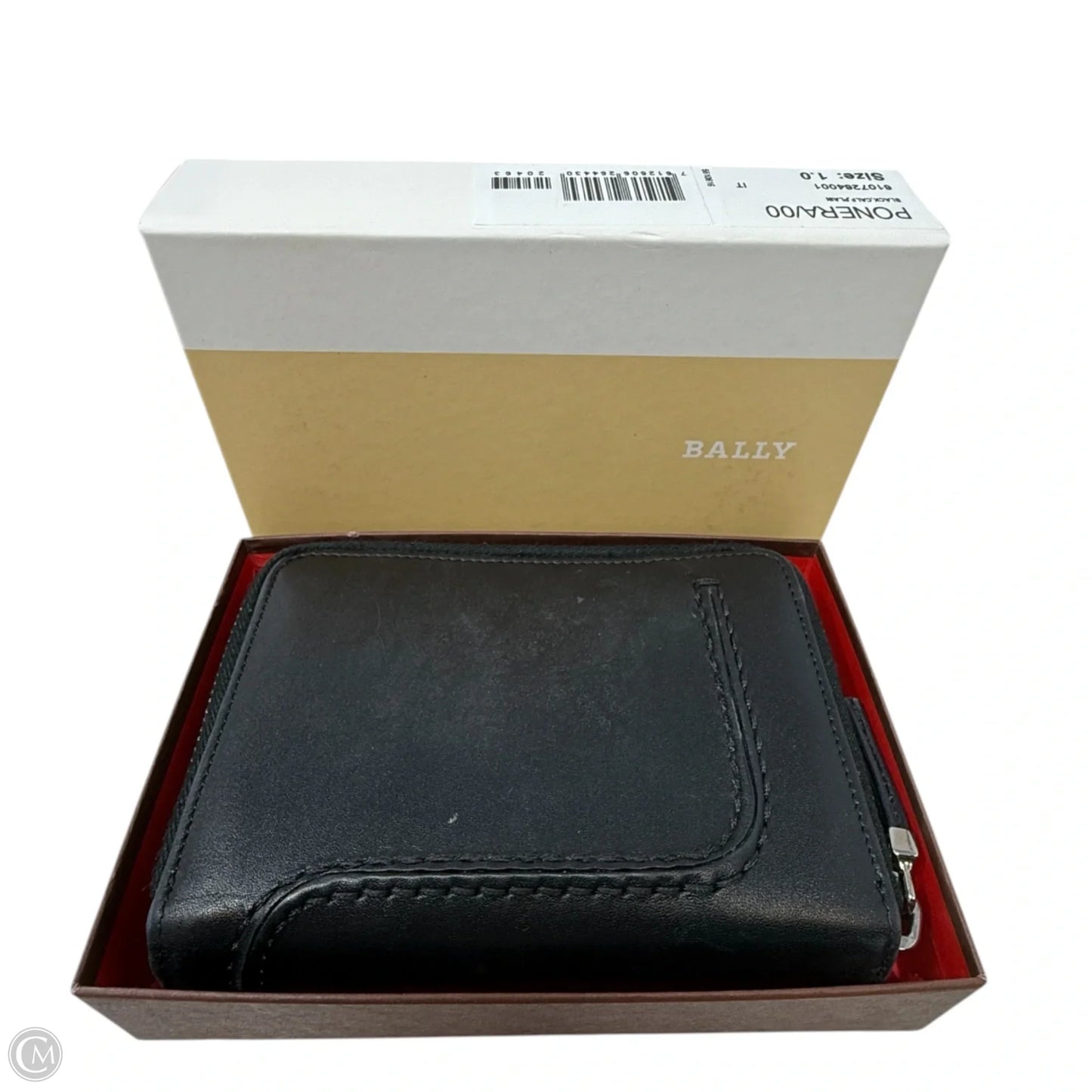 Ponera Compact Calf Leather Wallet By Bally, Size: Medium
